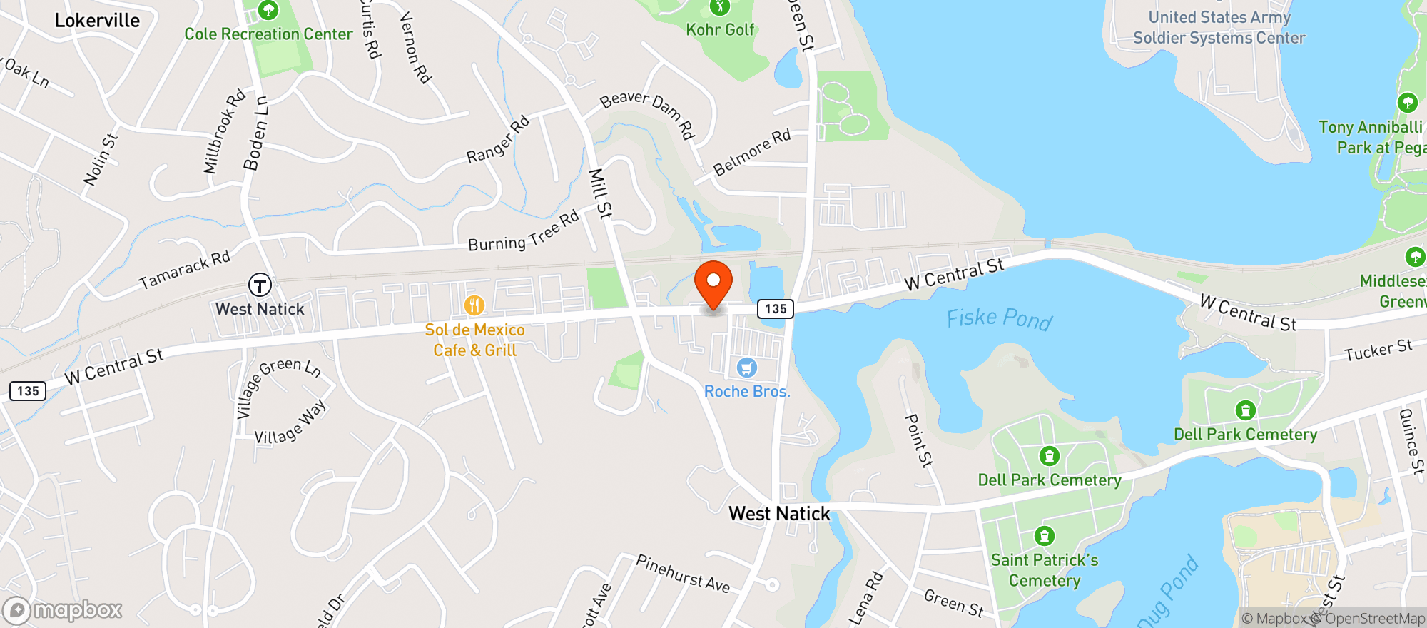 Map showing Roche Bros