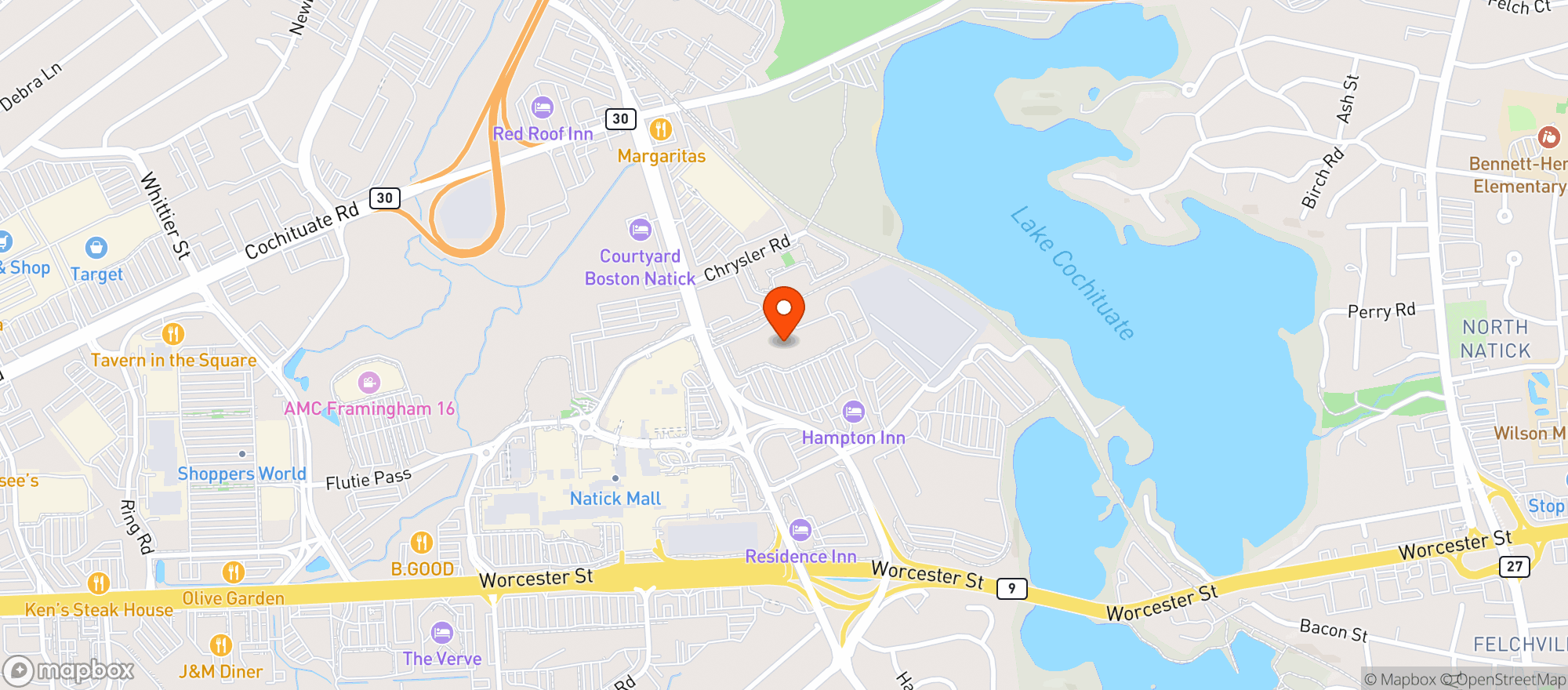 Map showing Redi - Natick