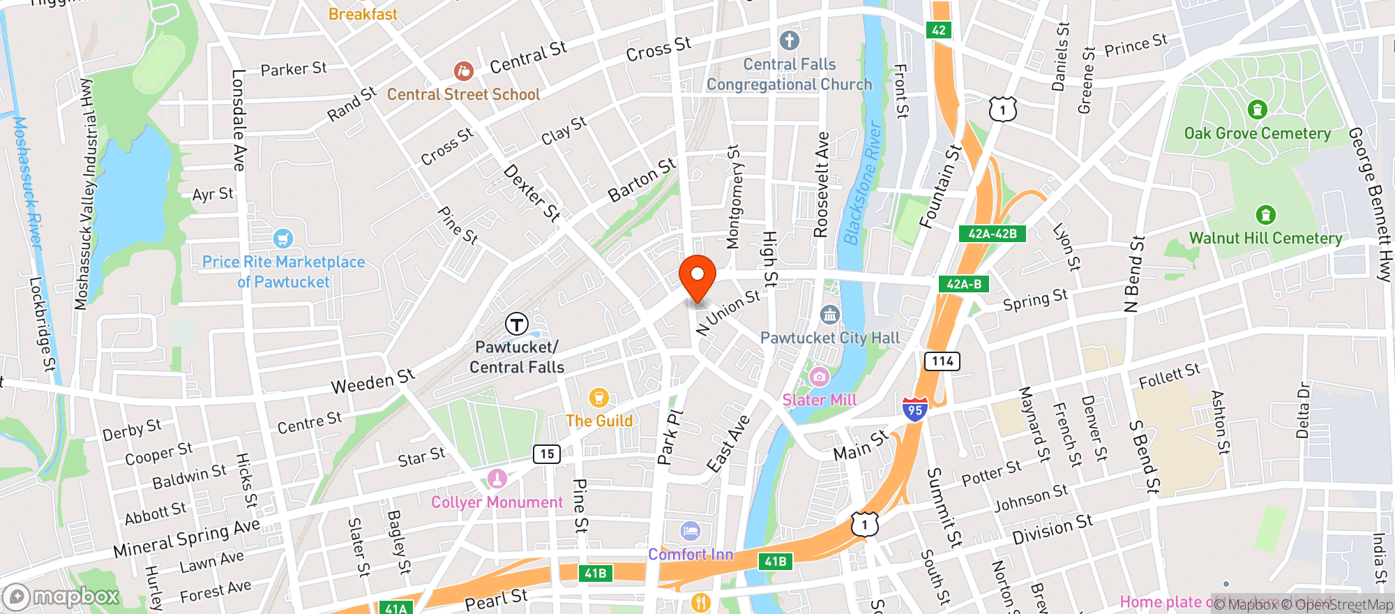 Map showing News Cafe