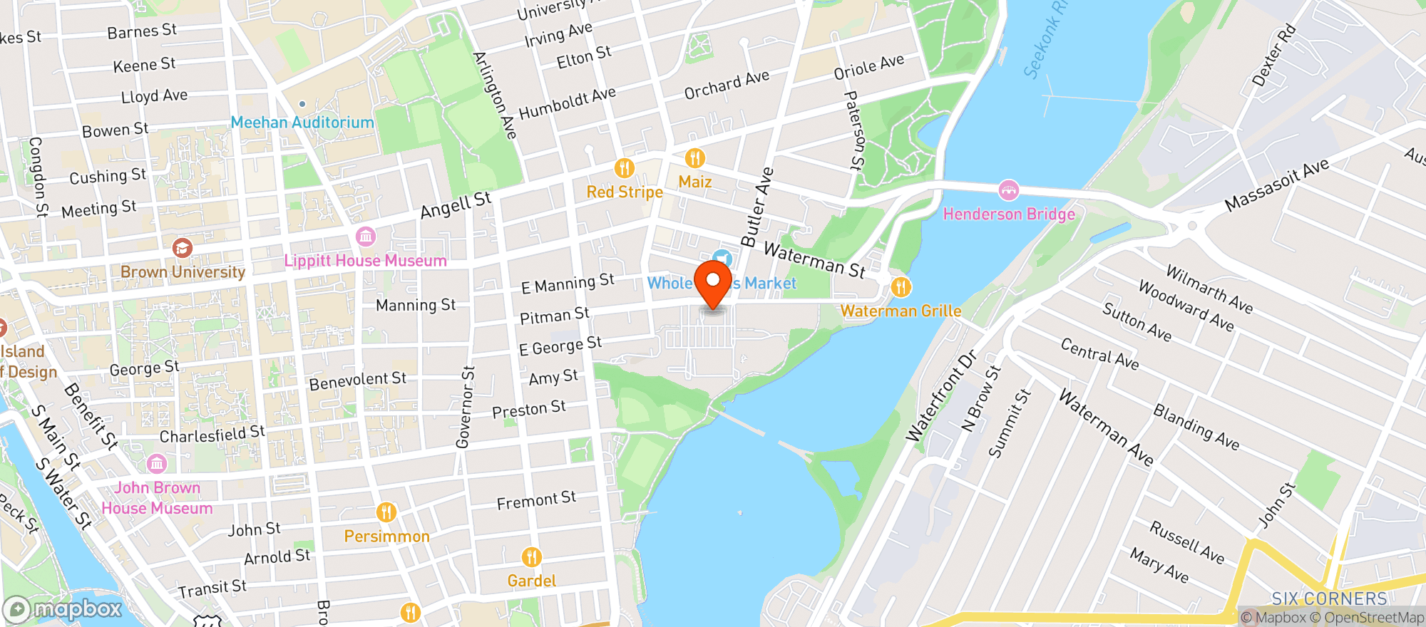 Map showing Bottles