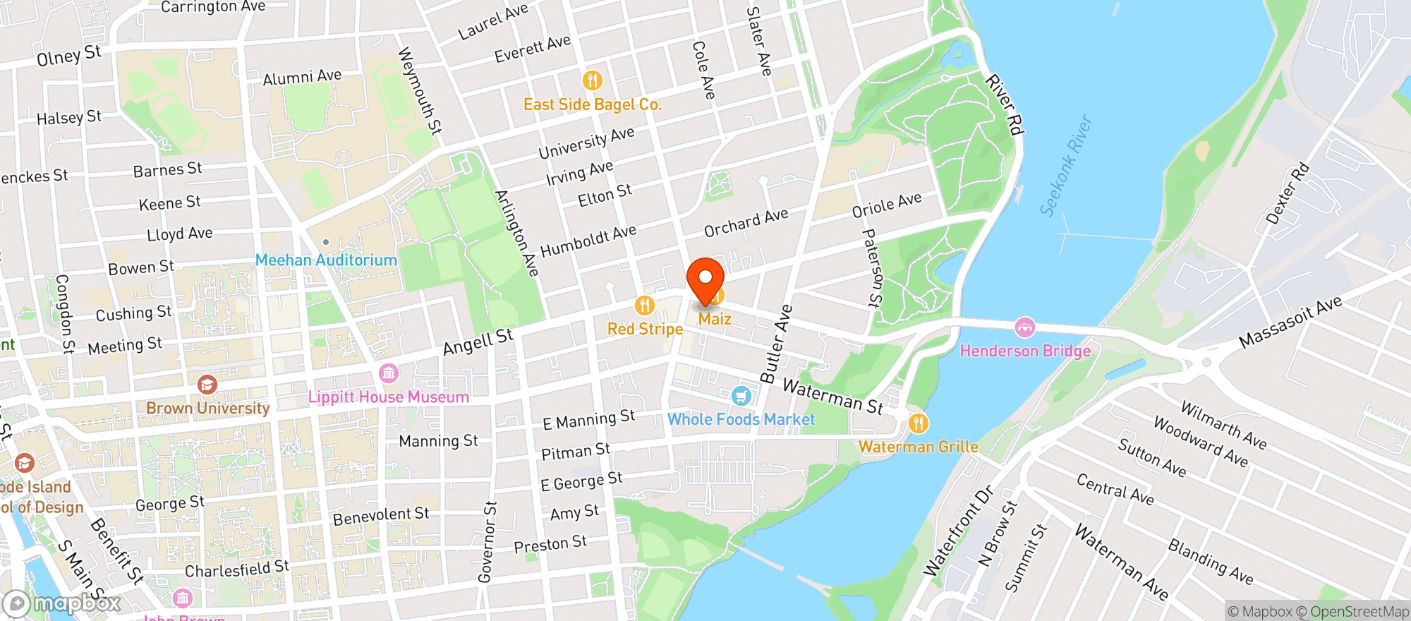 Map showing East Cheese Cheese & Provisions
