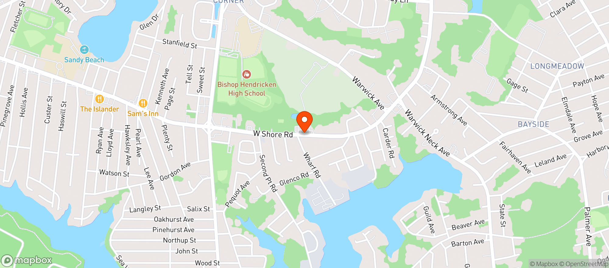 Map showing Elks Lodge