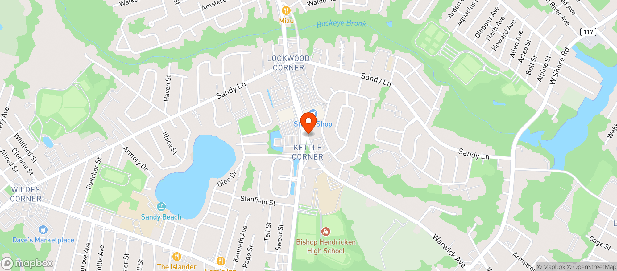 Map showing Stop & Shop