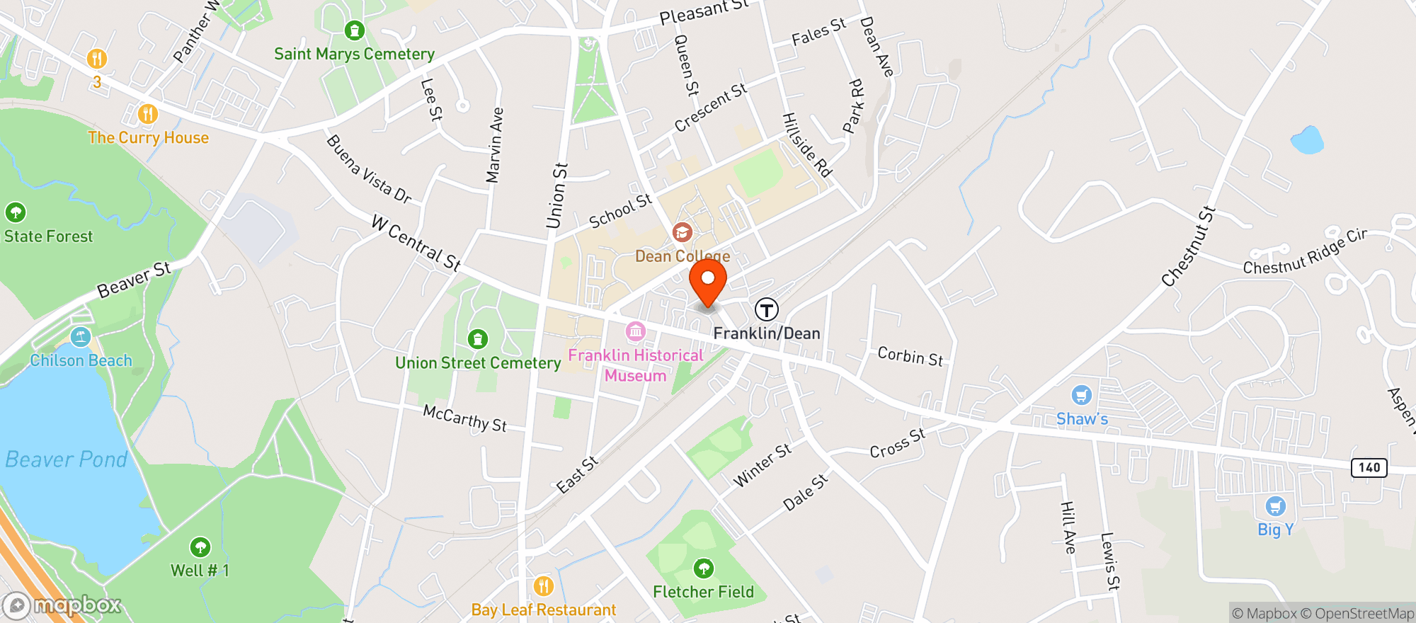 Map showing Teddy Gallaghers Pub