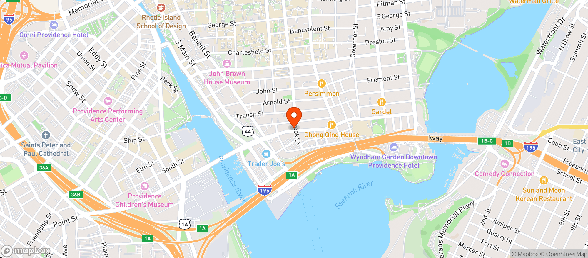 Map showing East End