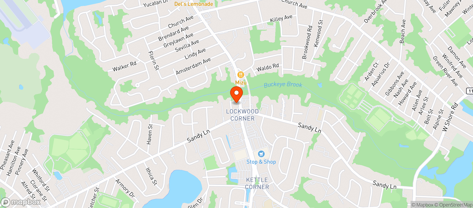 Map showing Picassos Pizza