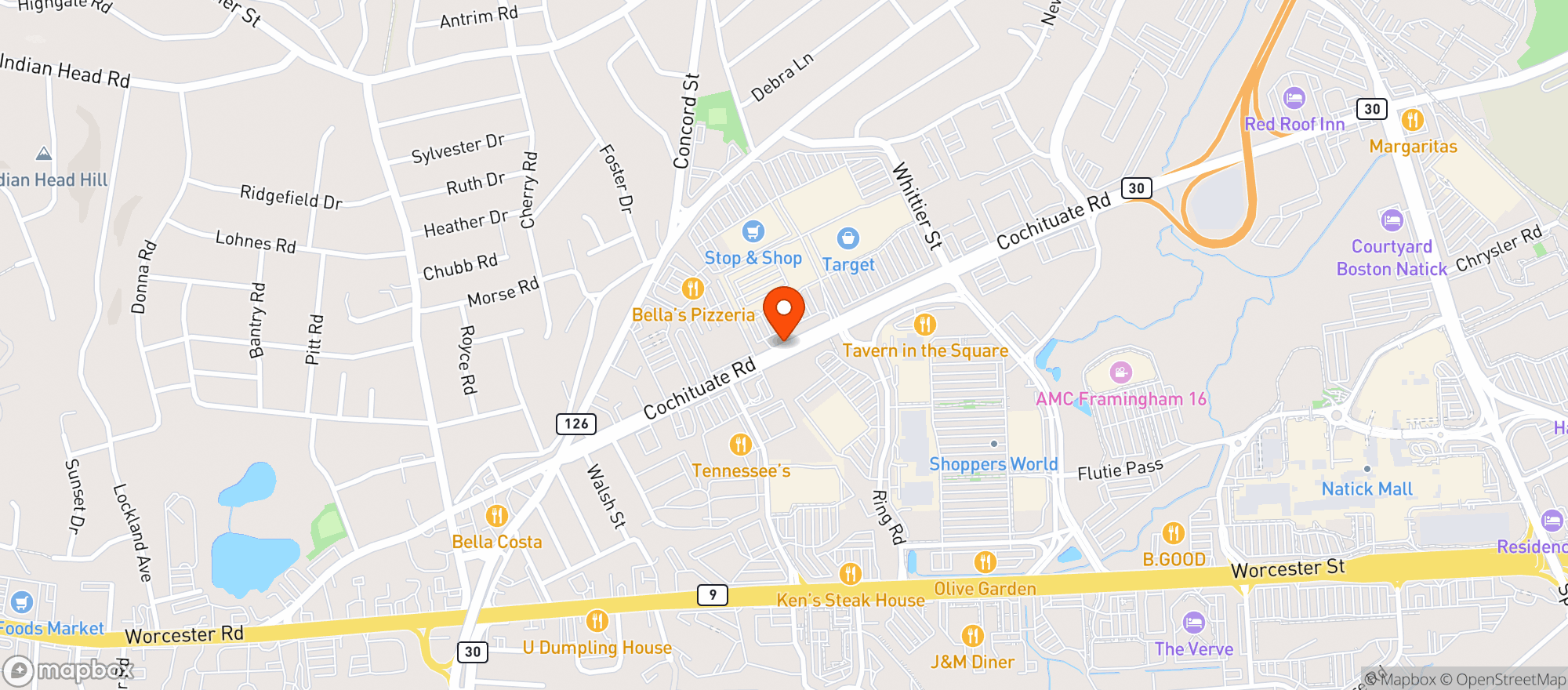 Map showing Target