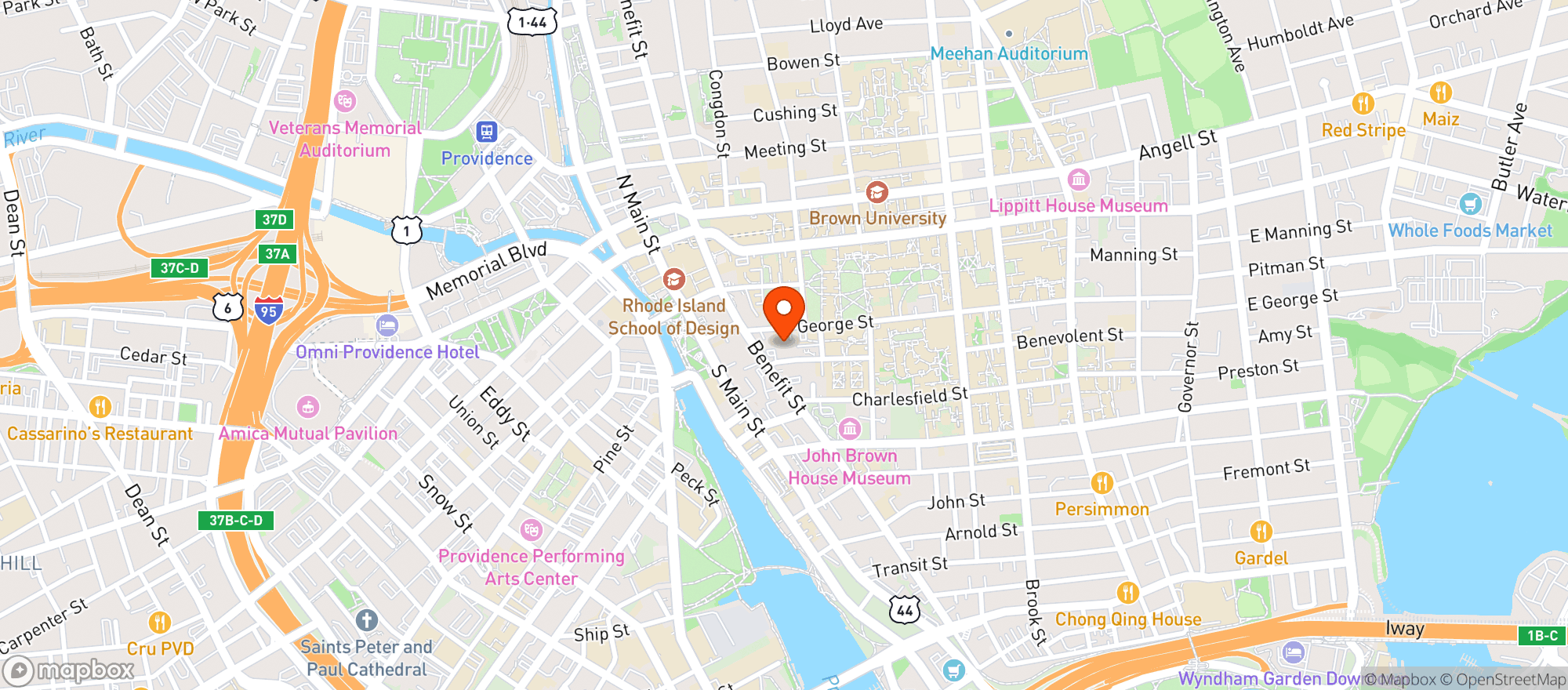 Map showing Hope Club