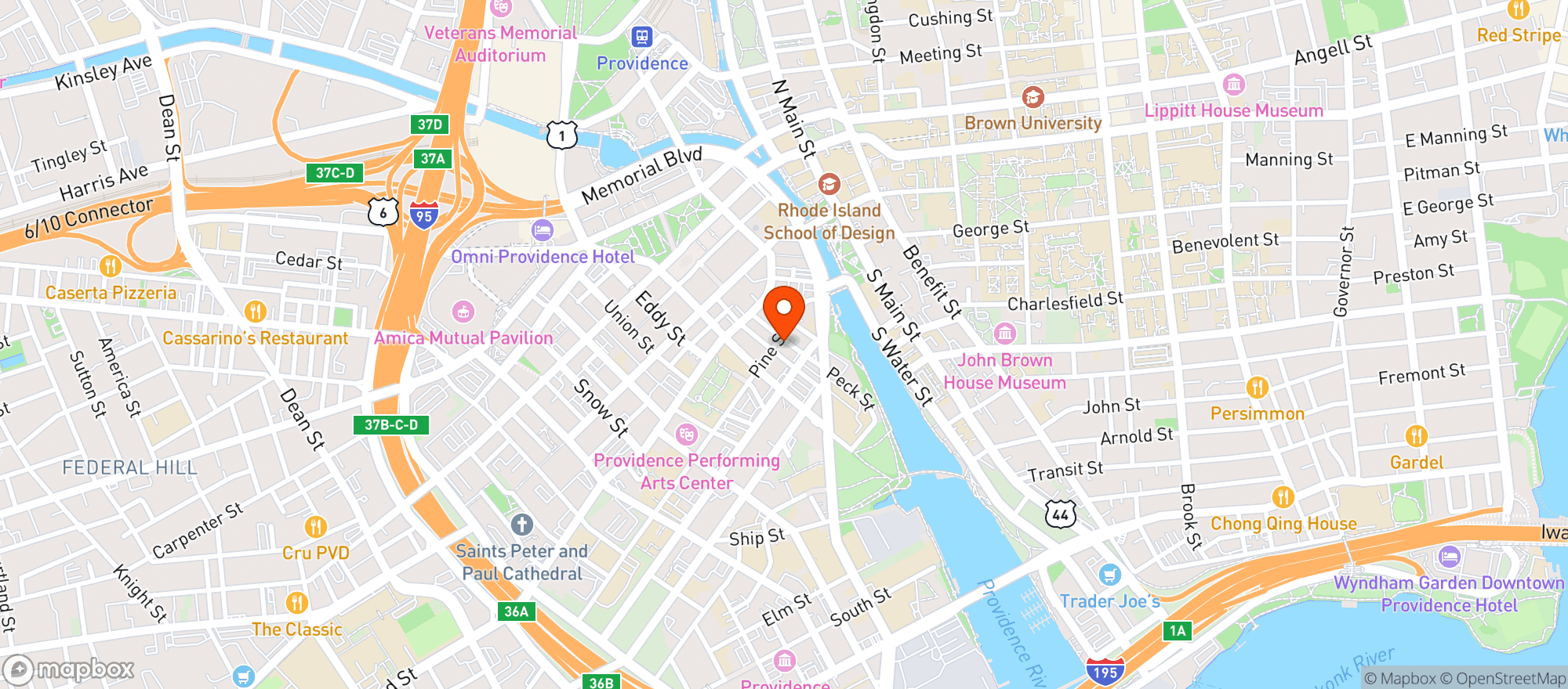 Map showing Moonshine Alley