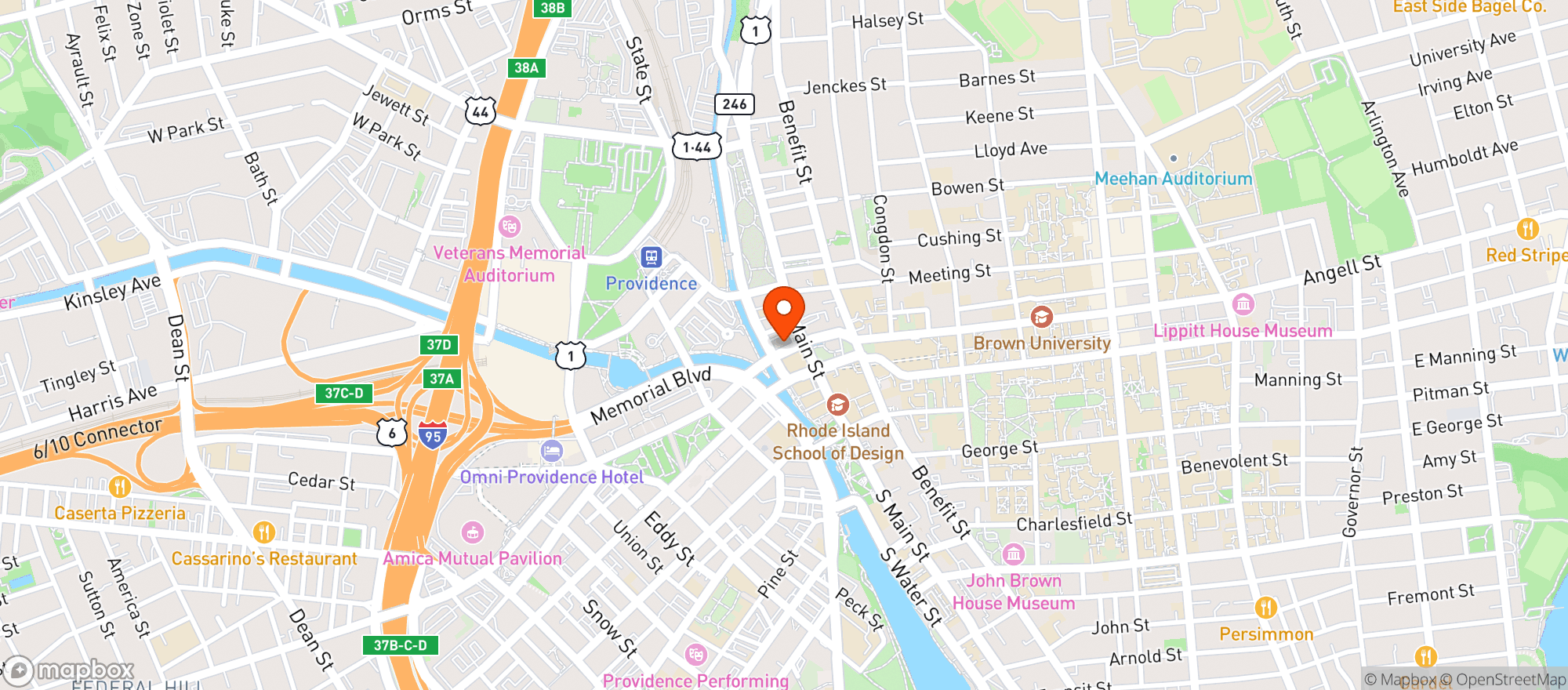 Map showing New Rivers