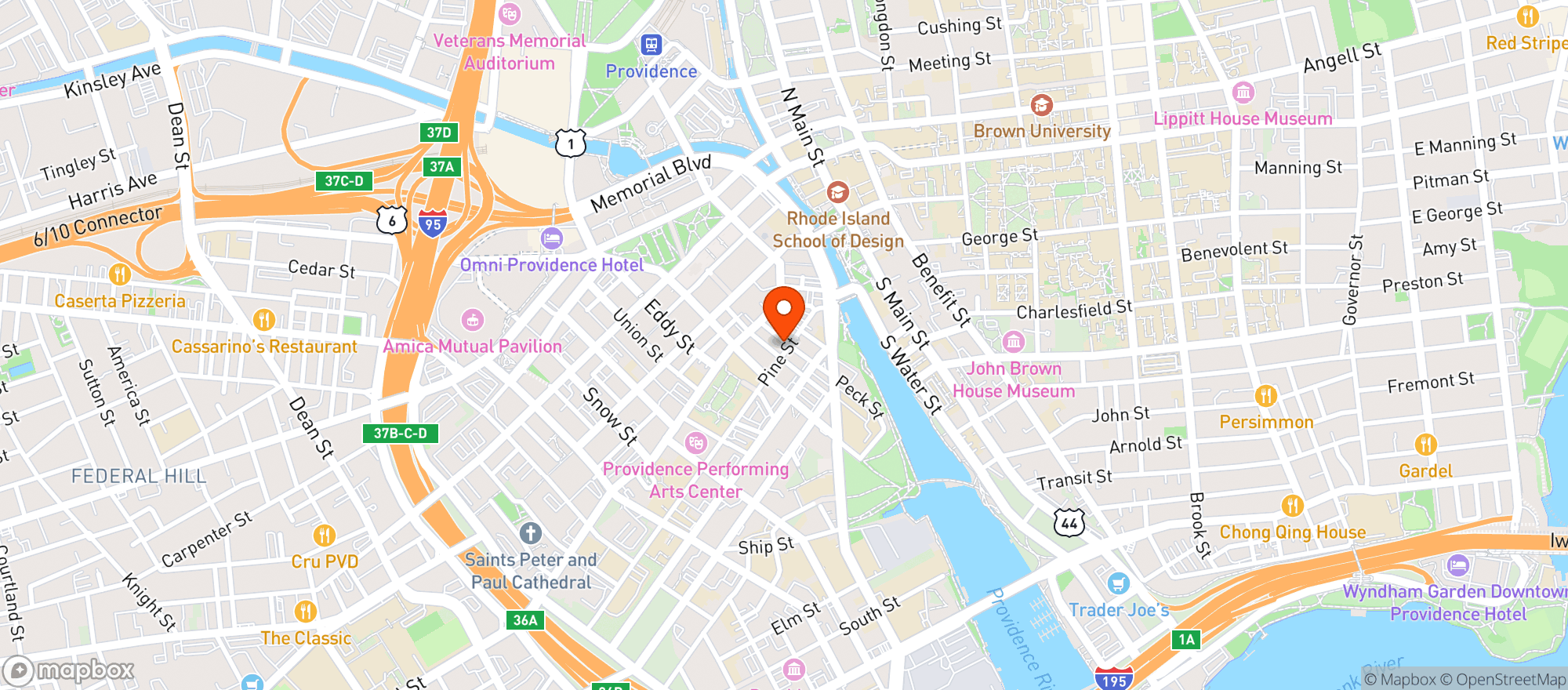 Map showing Ten Steak & Sushi