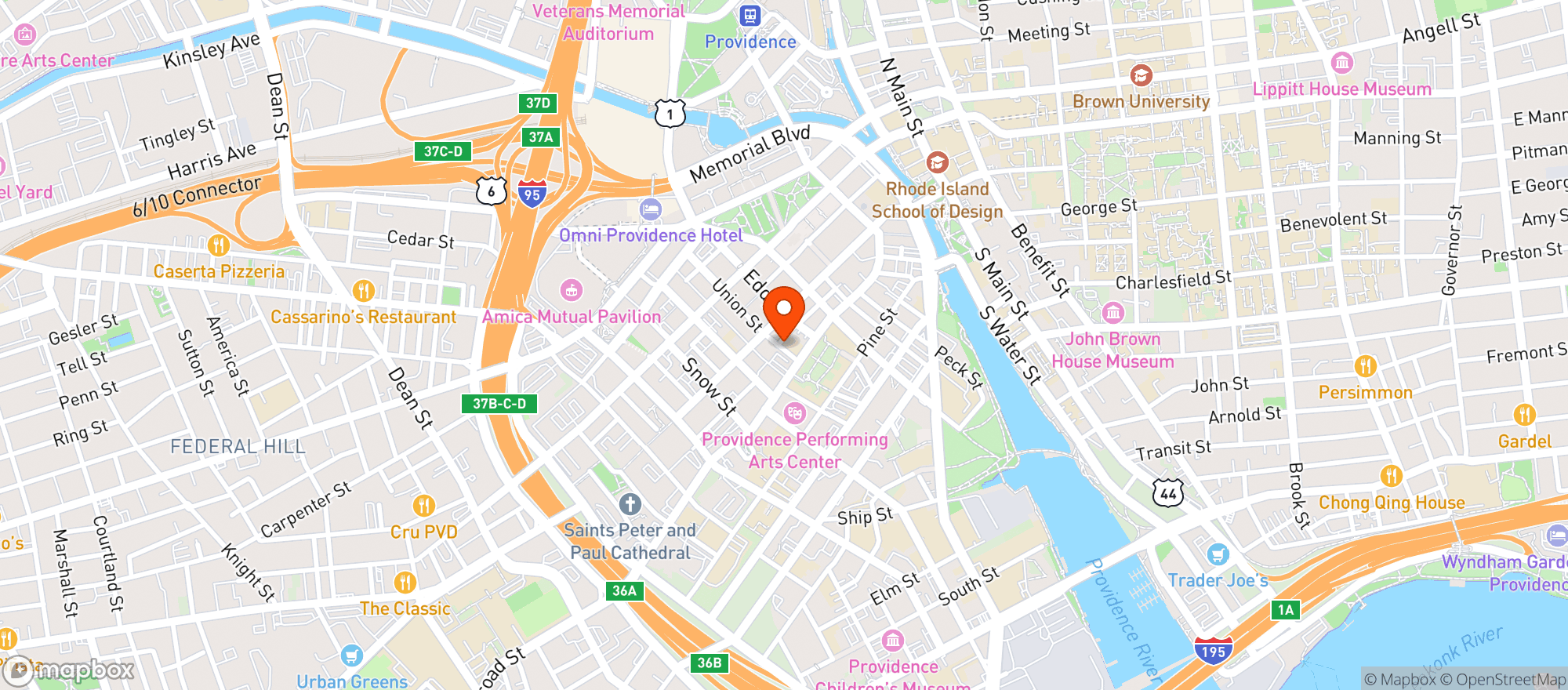 Map showing Cielito Mexican Kitchen