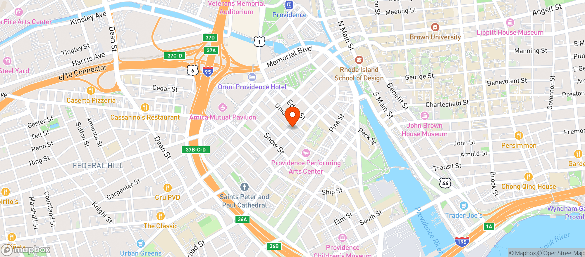 Map showing Oberlin