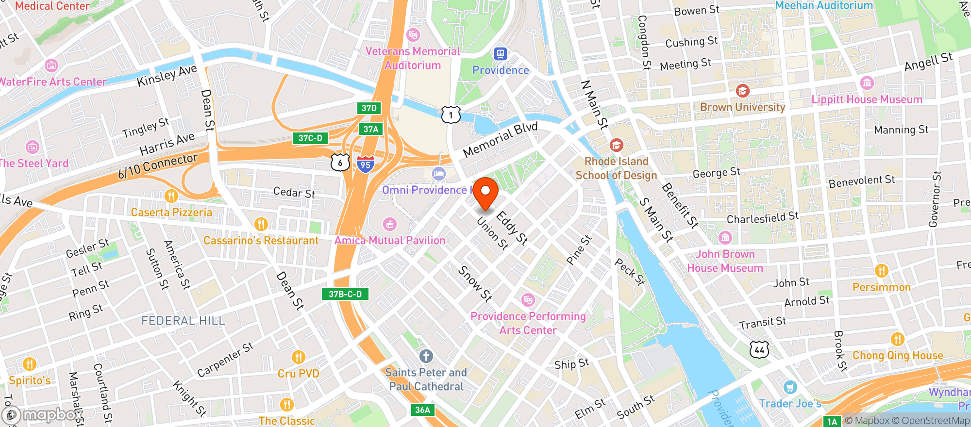 Map showing Figidini Wood Fire Eatery