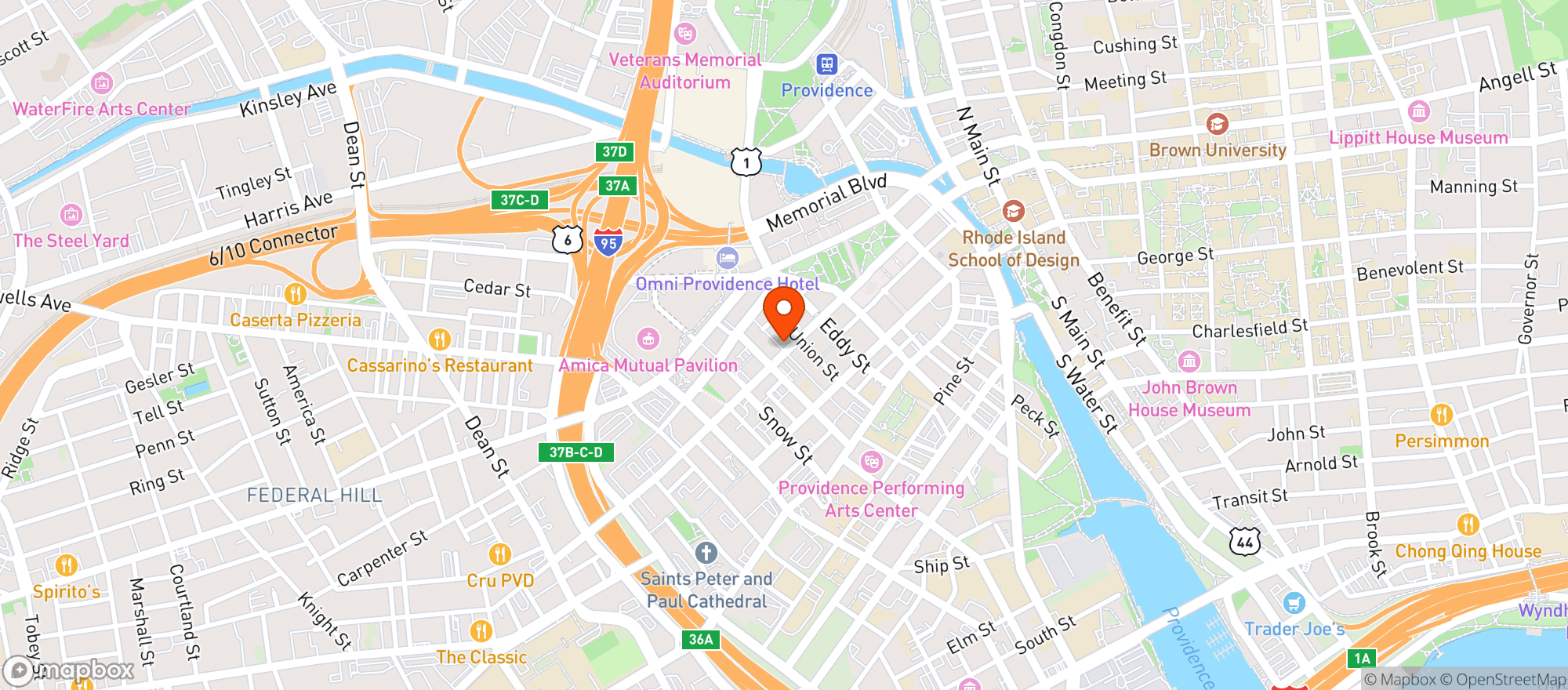 Map showing Strand