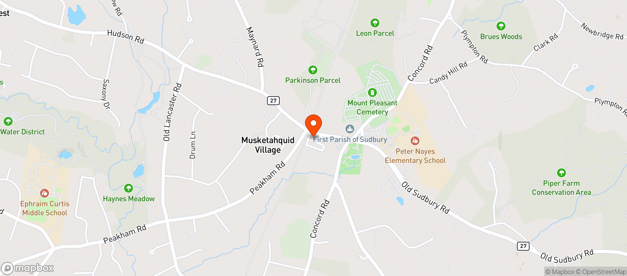 Map showing Stony Brook Market