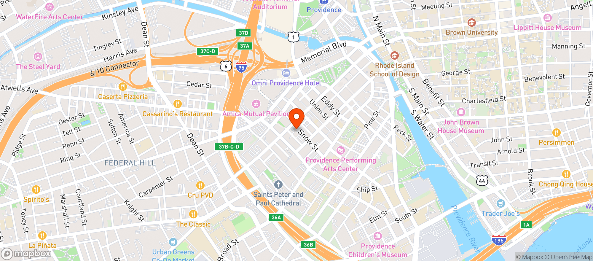 Map showing The Alley Cat