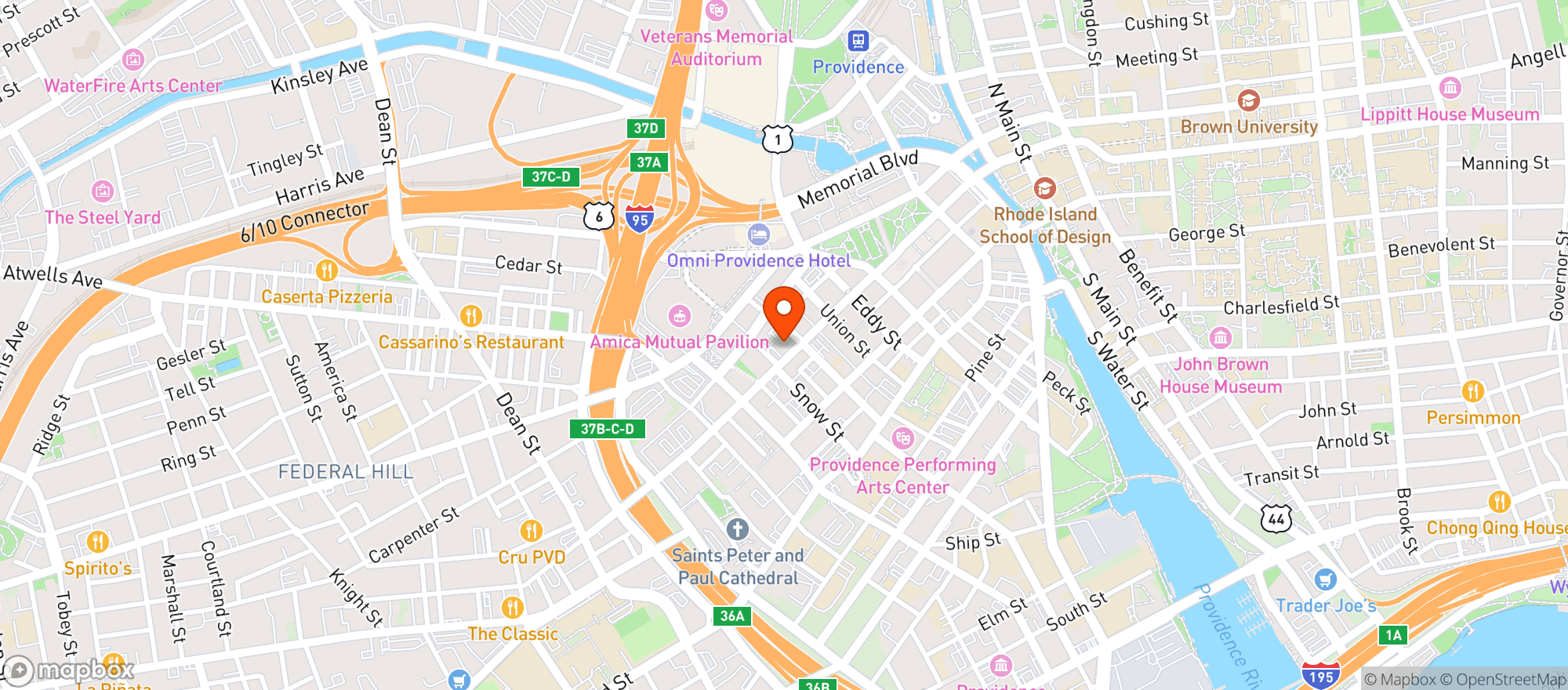 Map showing The Stable