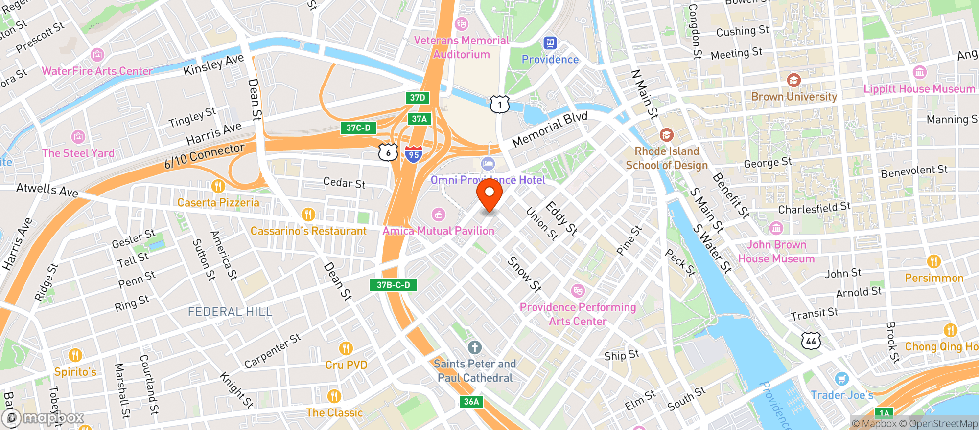 Map showing Murphys Deli