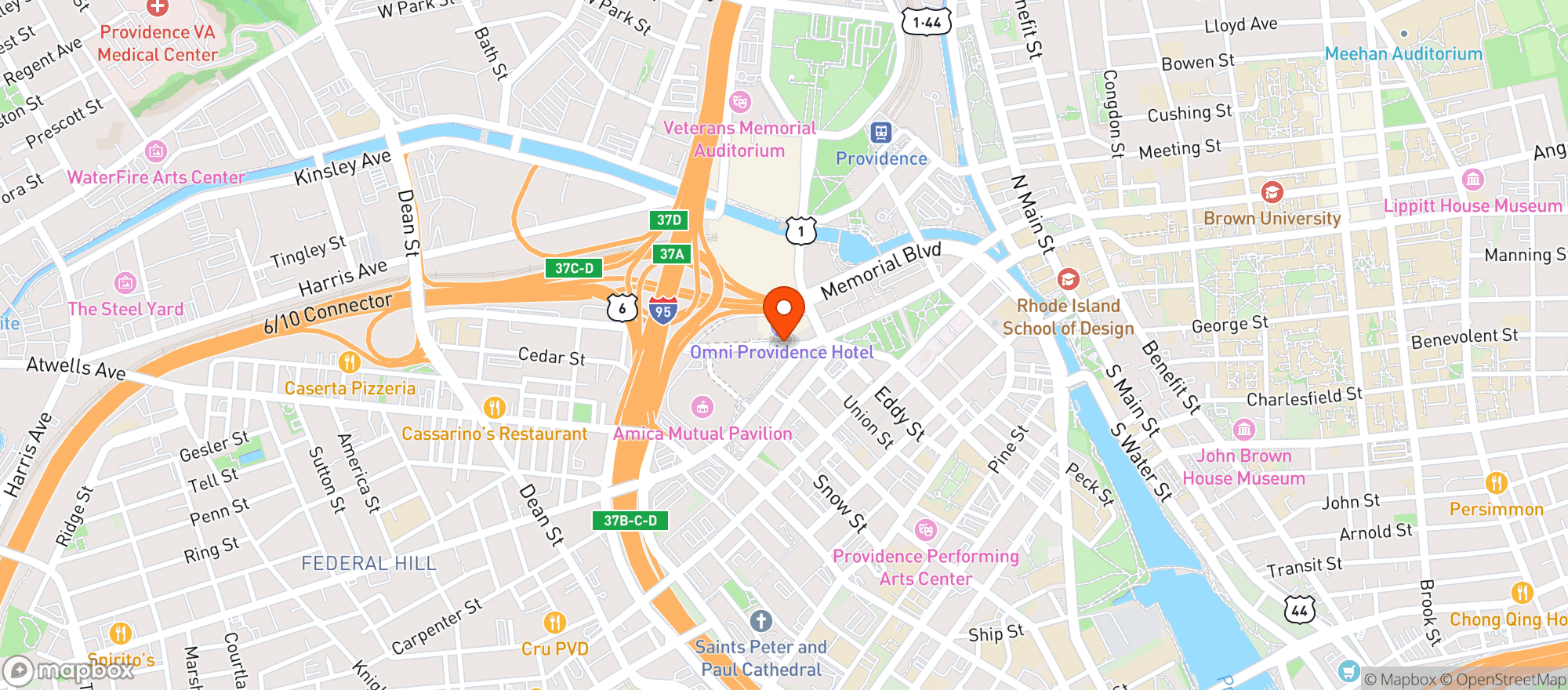 Map showing Flemings Prime Steakhouse