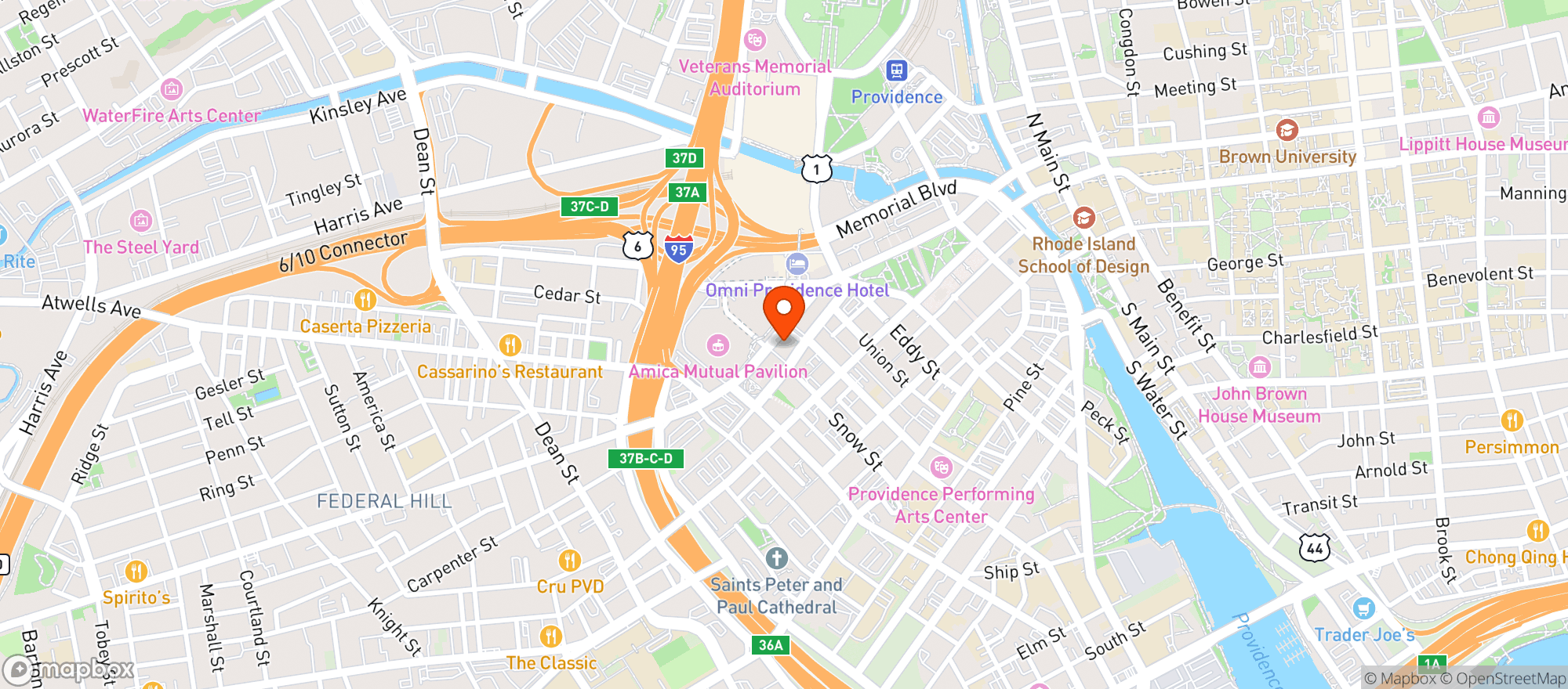 Map showing 110 Grill