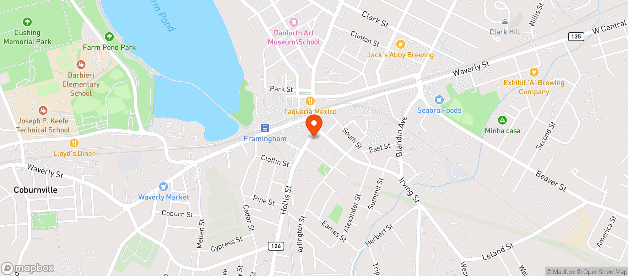 Map showing Food Mart Liquors