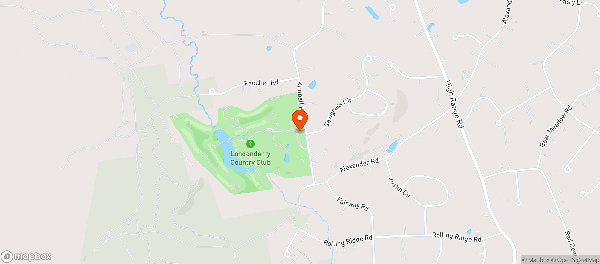 Map showing Londonderry Country Club
