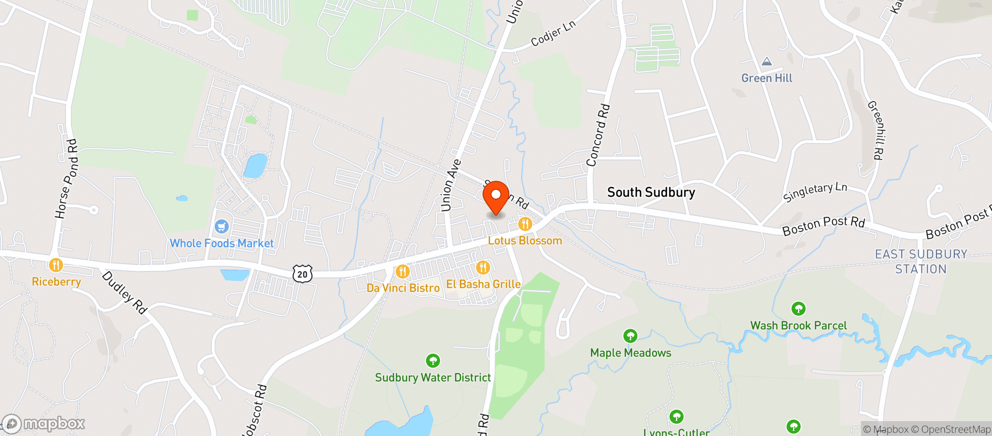 Map showing Sudbury Wine Spirits & Provisions