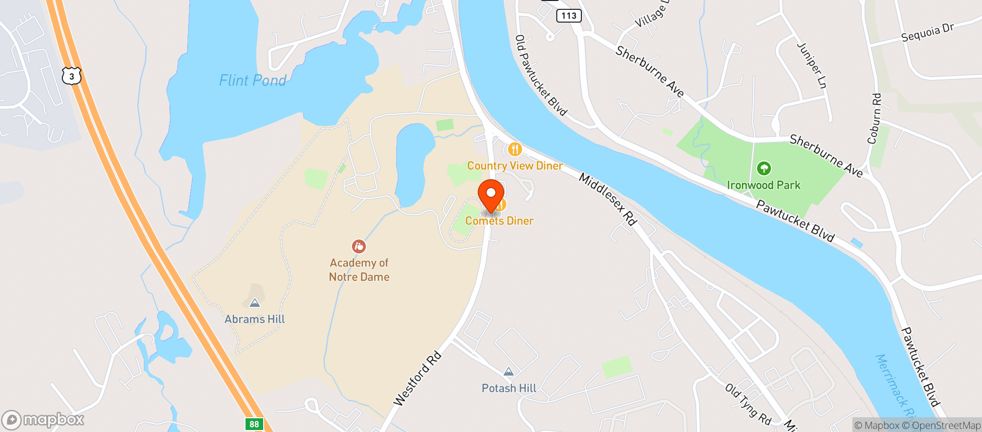 Map showing G & G Liquors
