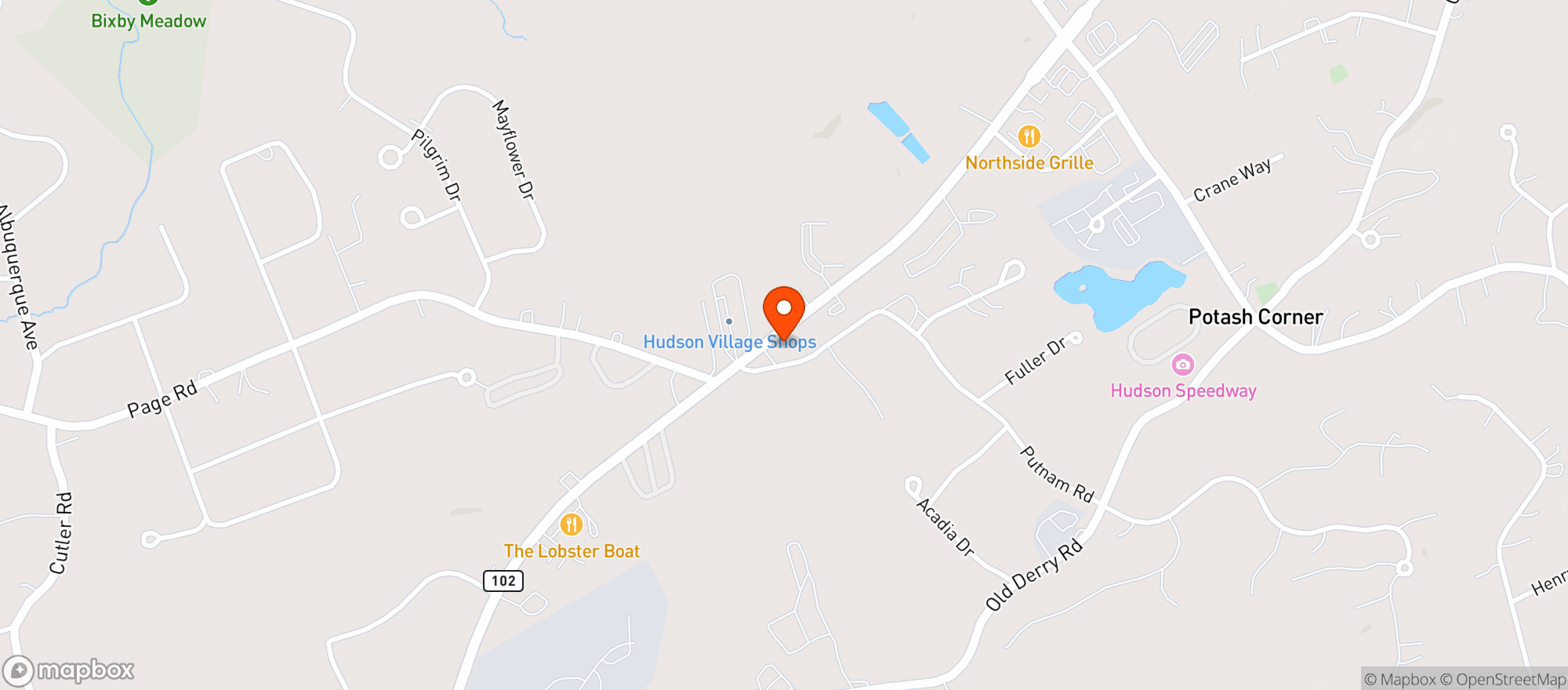 Map showing Roccos Pizza