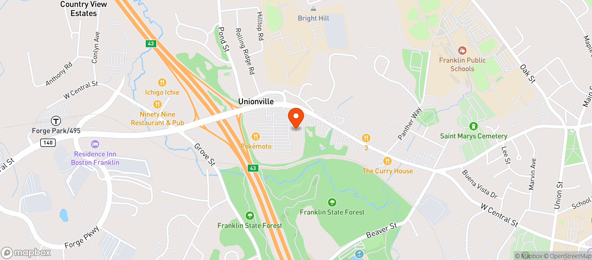 Map showing STOP & SHOP