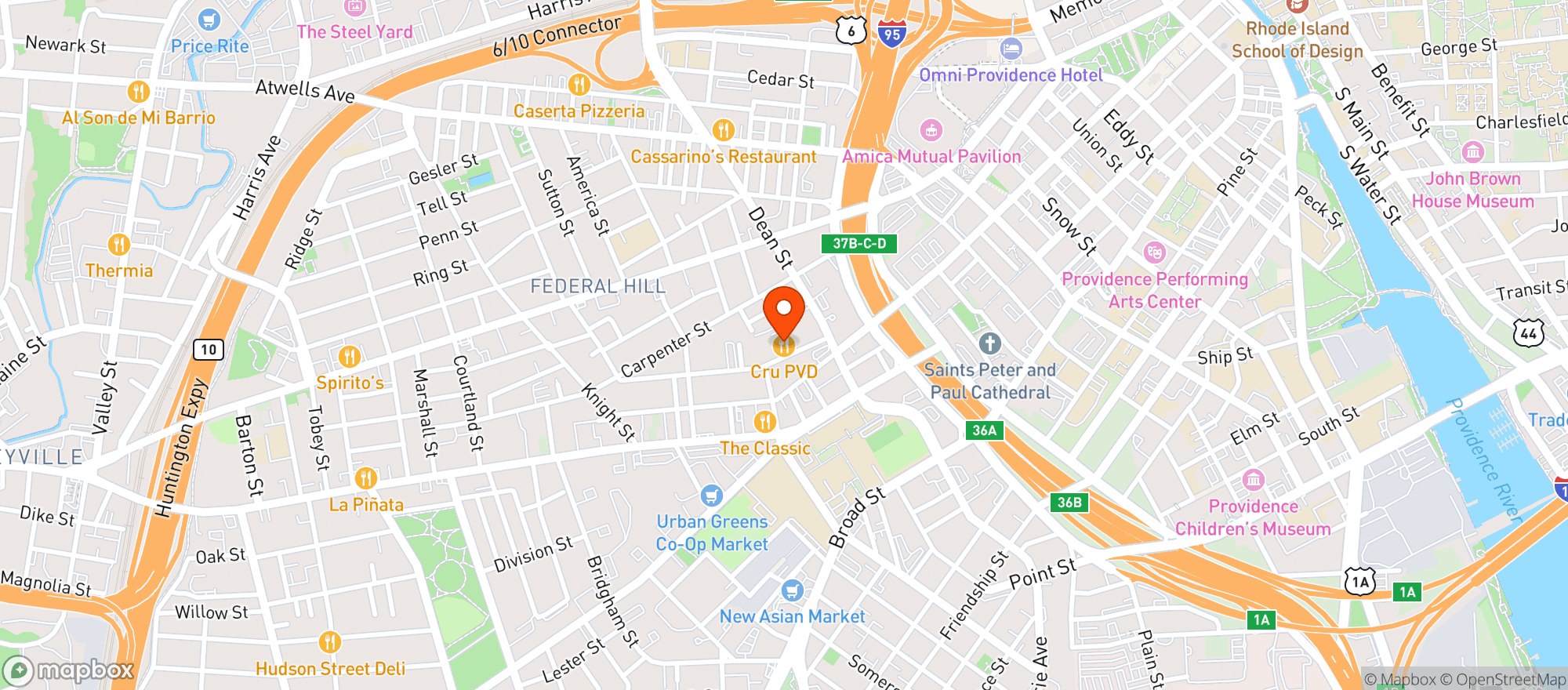 Map showing CRU PVD