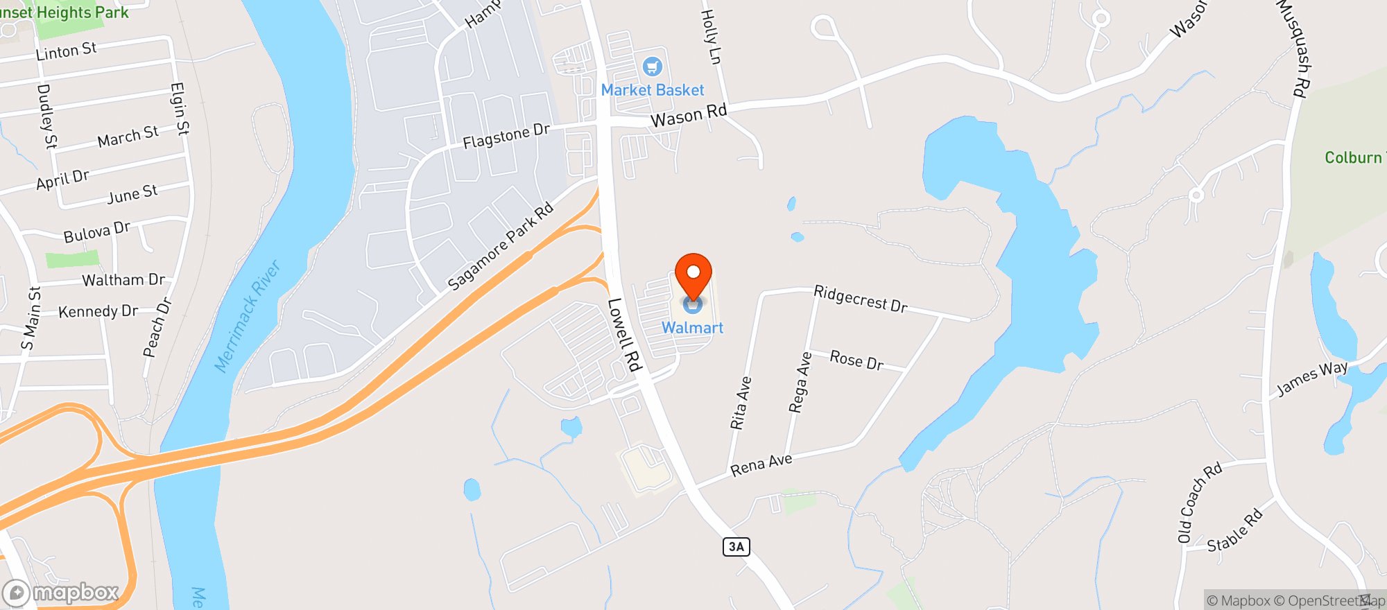 Map showing Walmart Store #1785