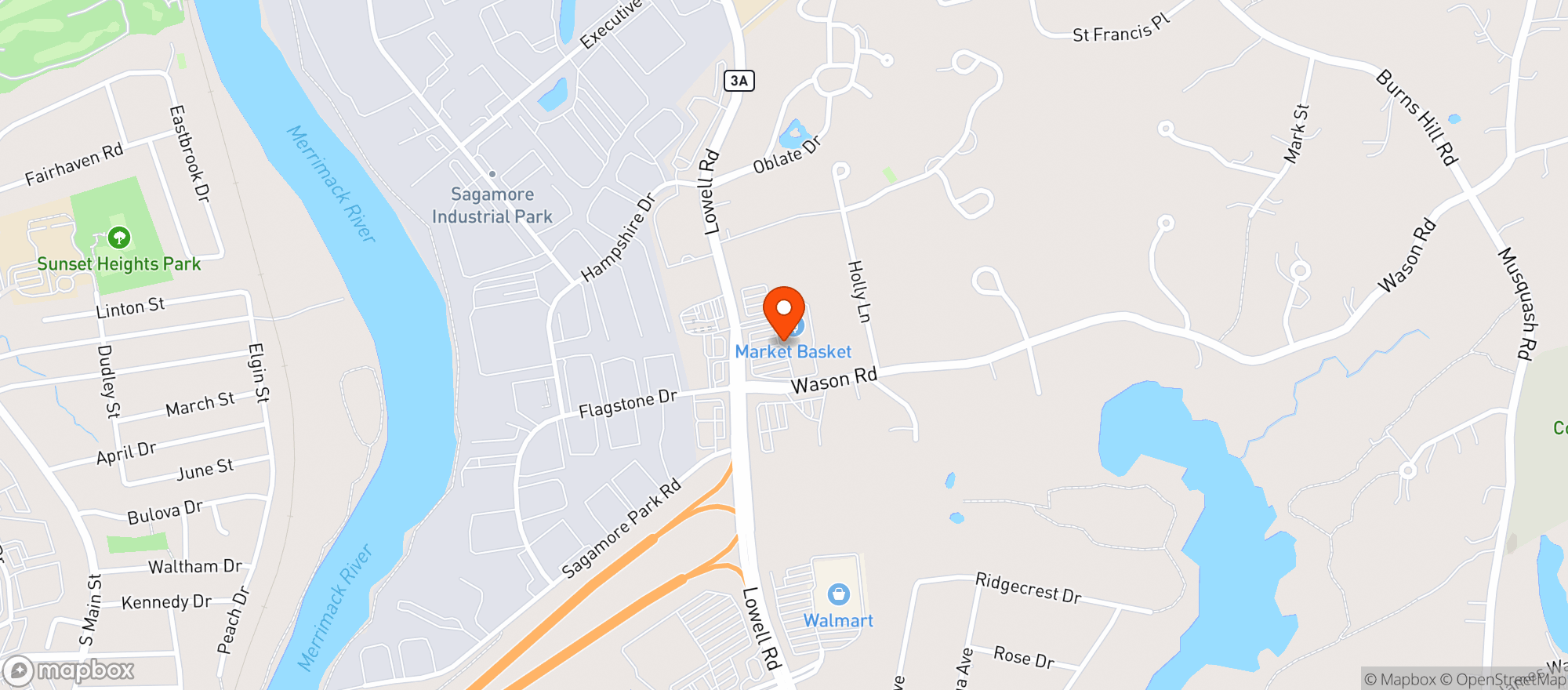 Map showing Market Basket