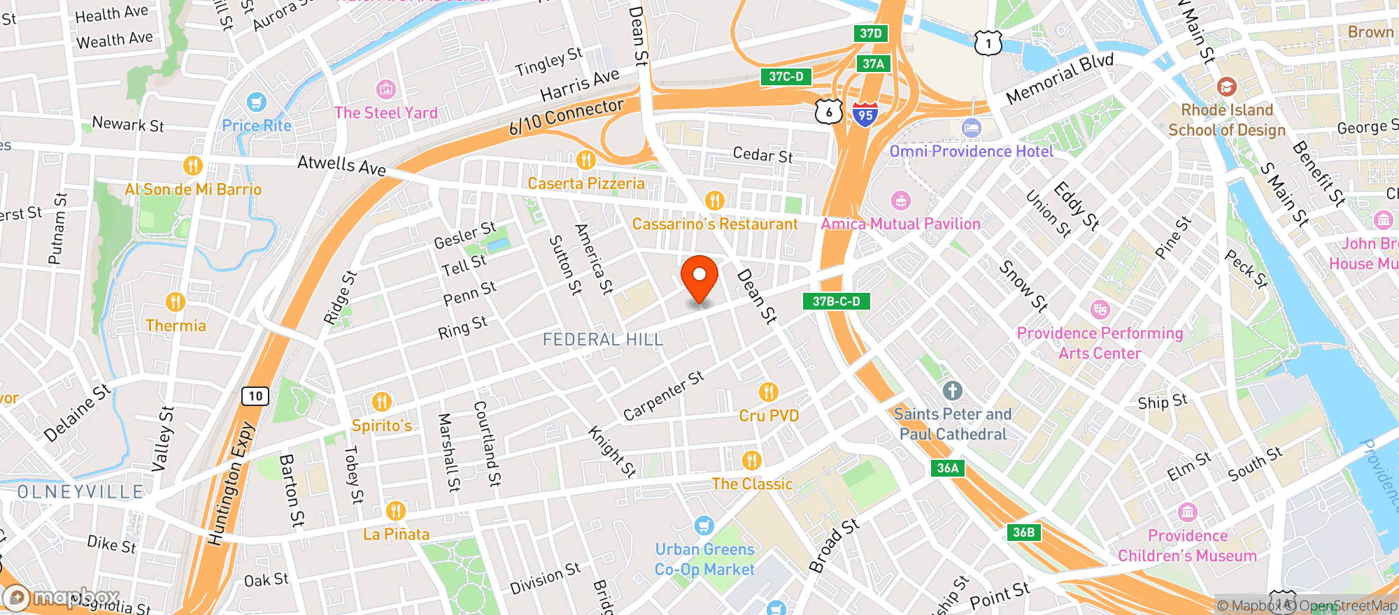 Map showing Fred