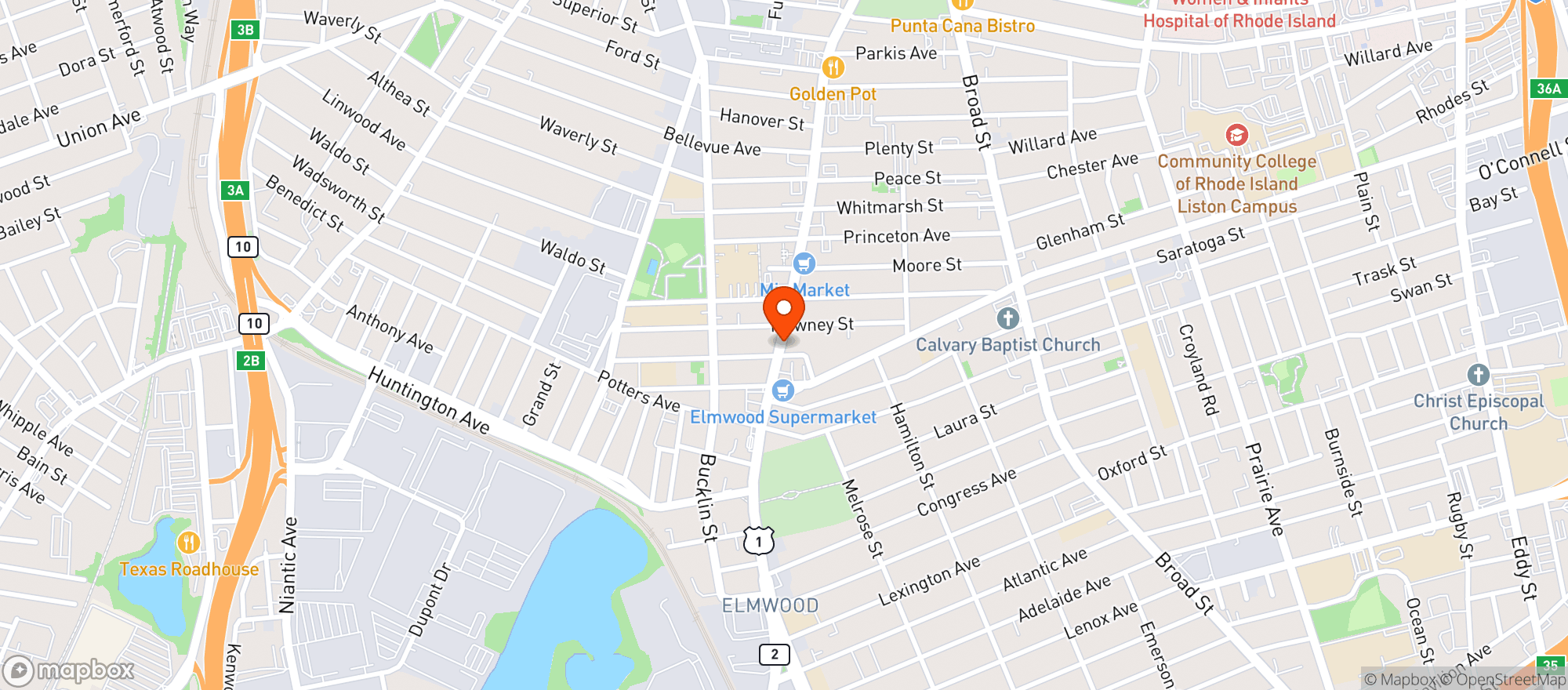 Map showing Fernandez Liquors