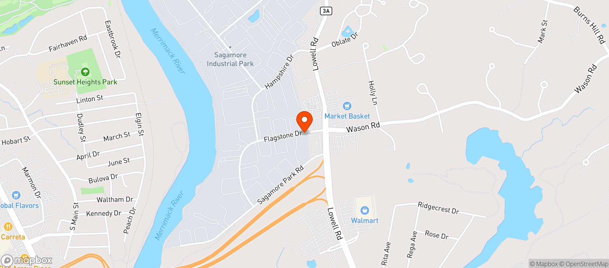 Map showing Hudson Brews