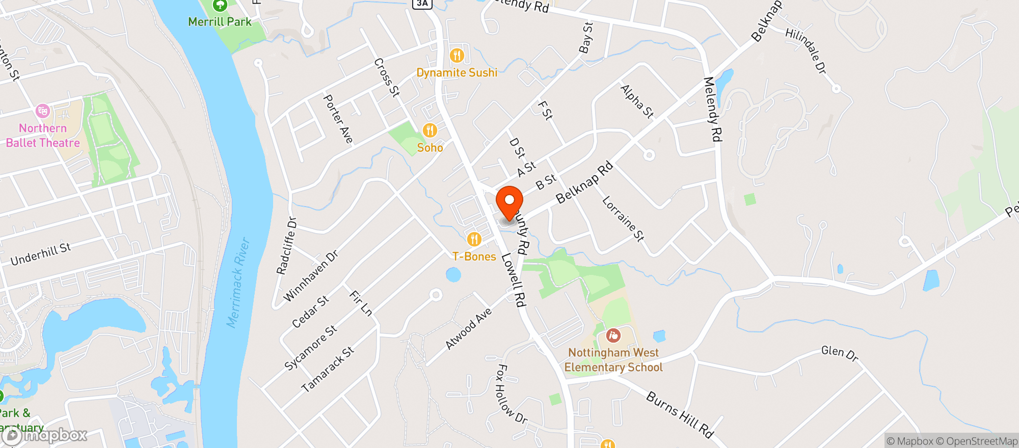 Map showing Palmer Market