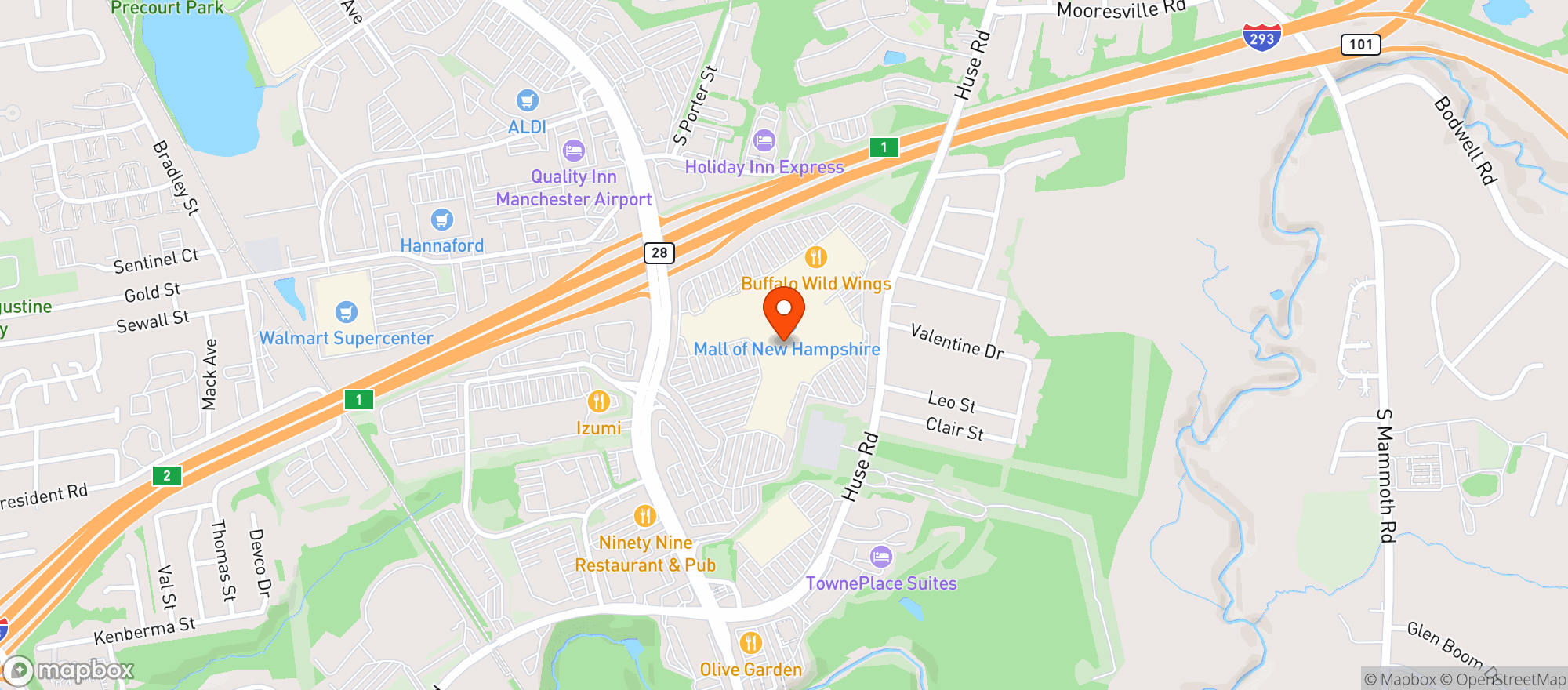 Map showing Gnc