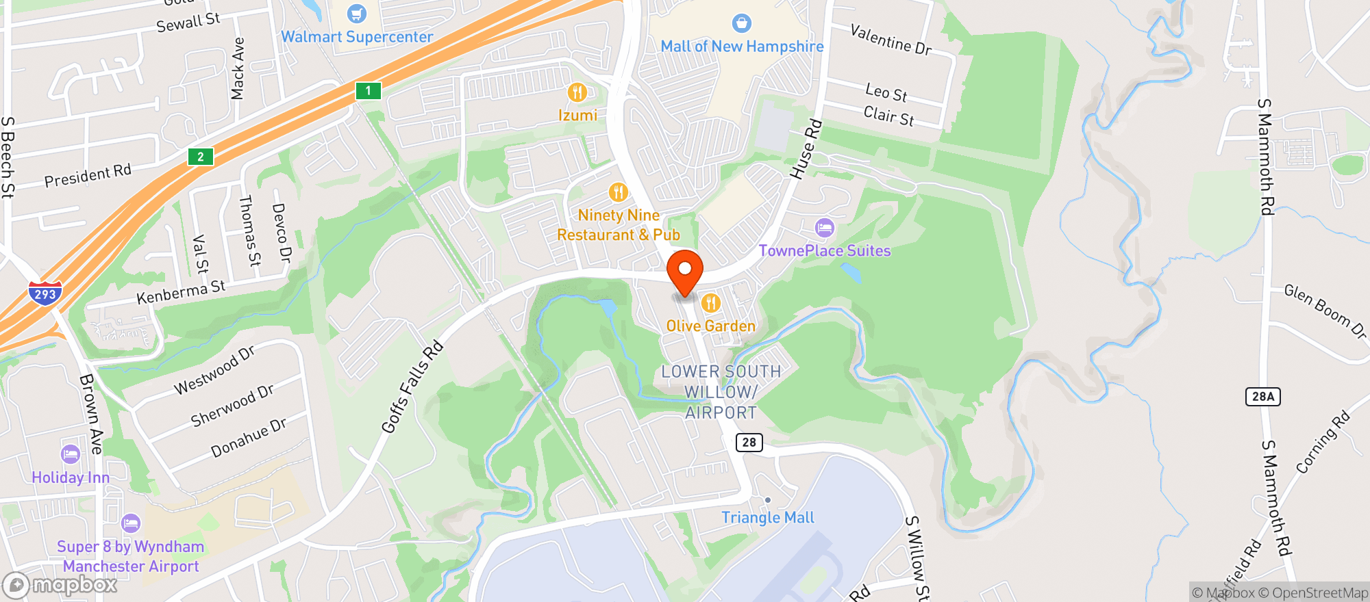 Map showing La Carretta Mexican Restaurant