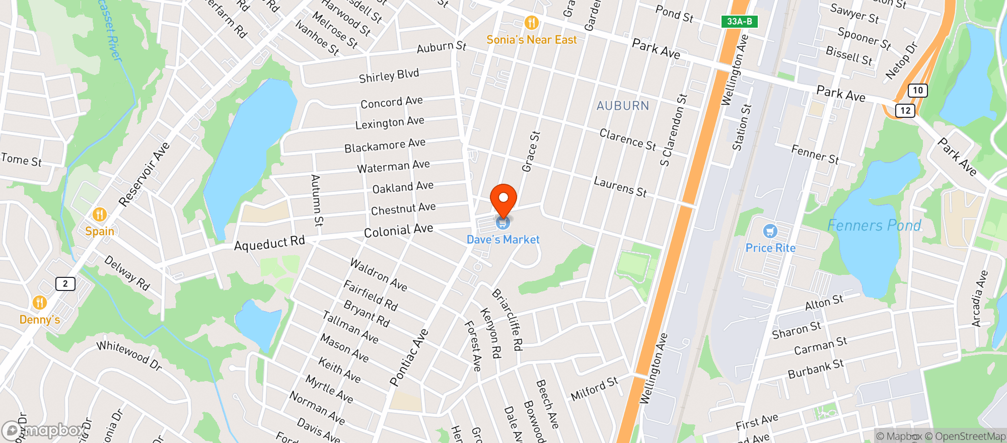 Map showing Daves Fresh Marketplace