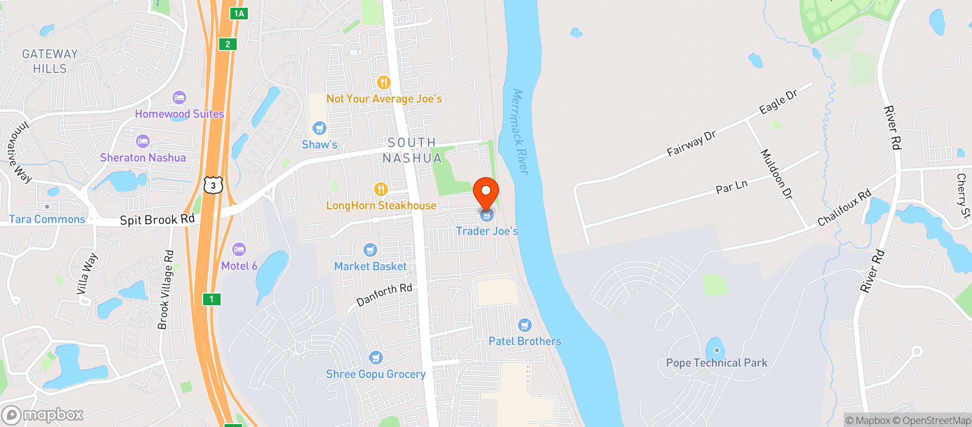 Map showing Trader Joes #507