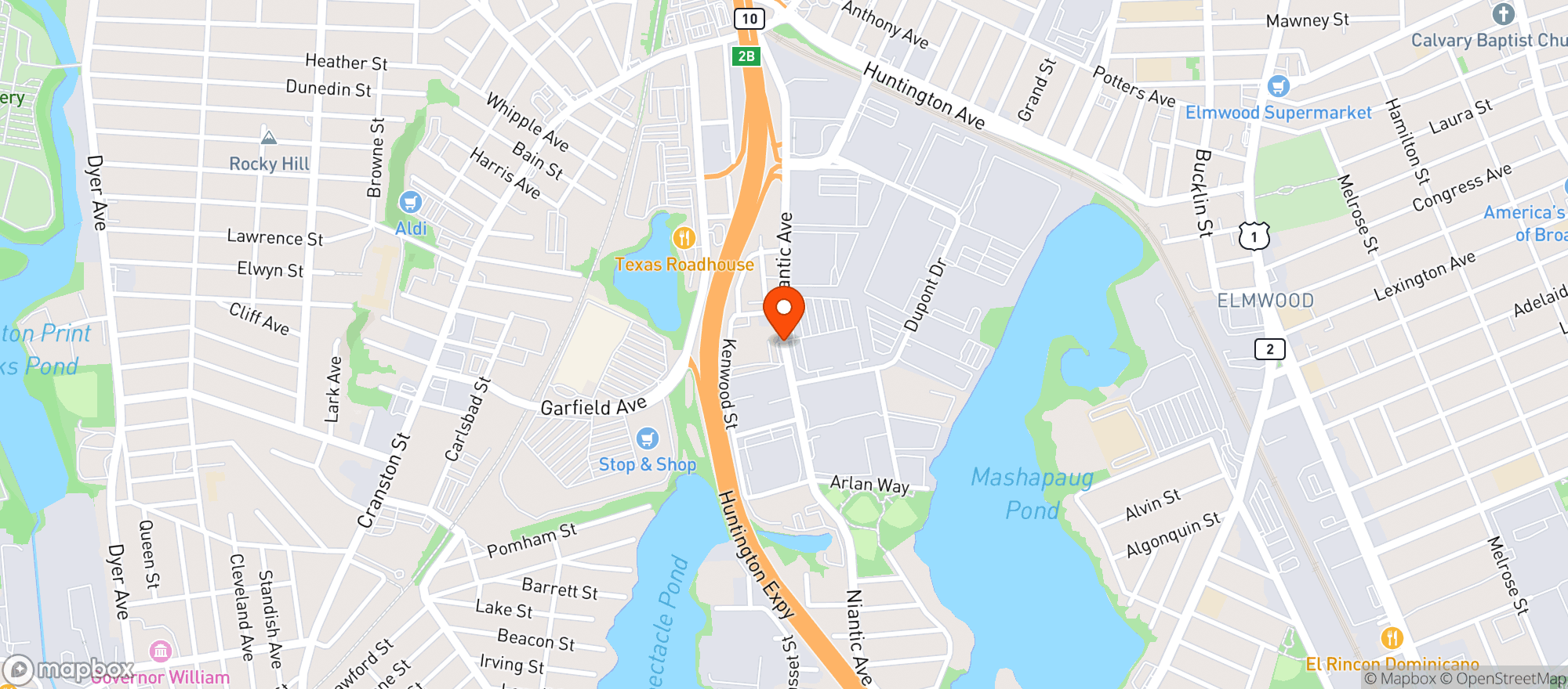Map showing Langs Bowlarama