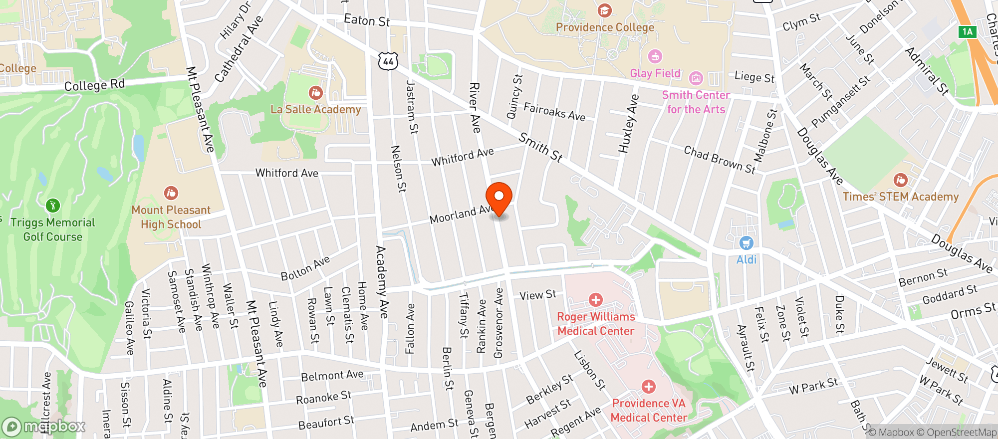 Map showing Stop & Shop