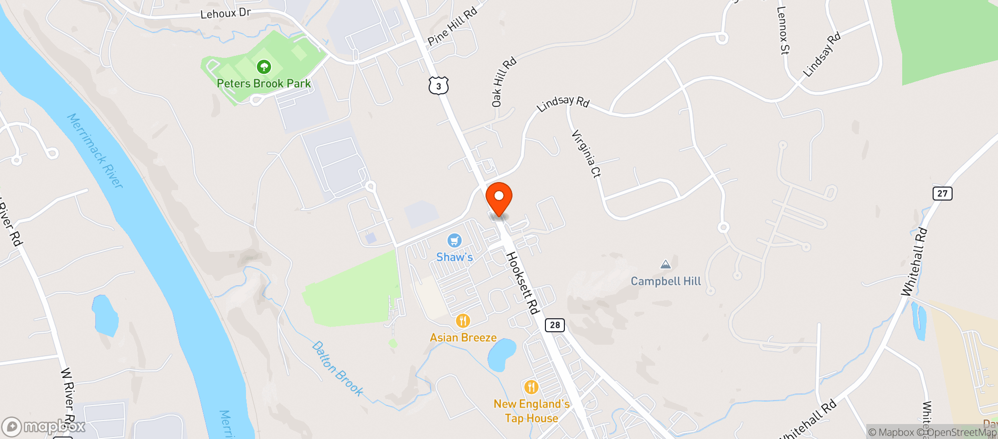 Map showing Route 3 Smoke Beer & Cigars