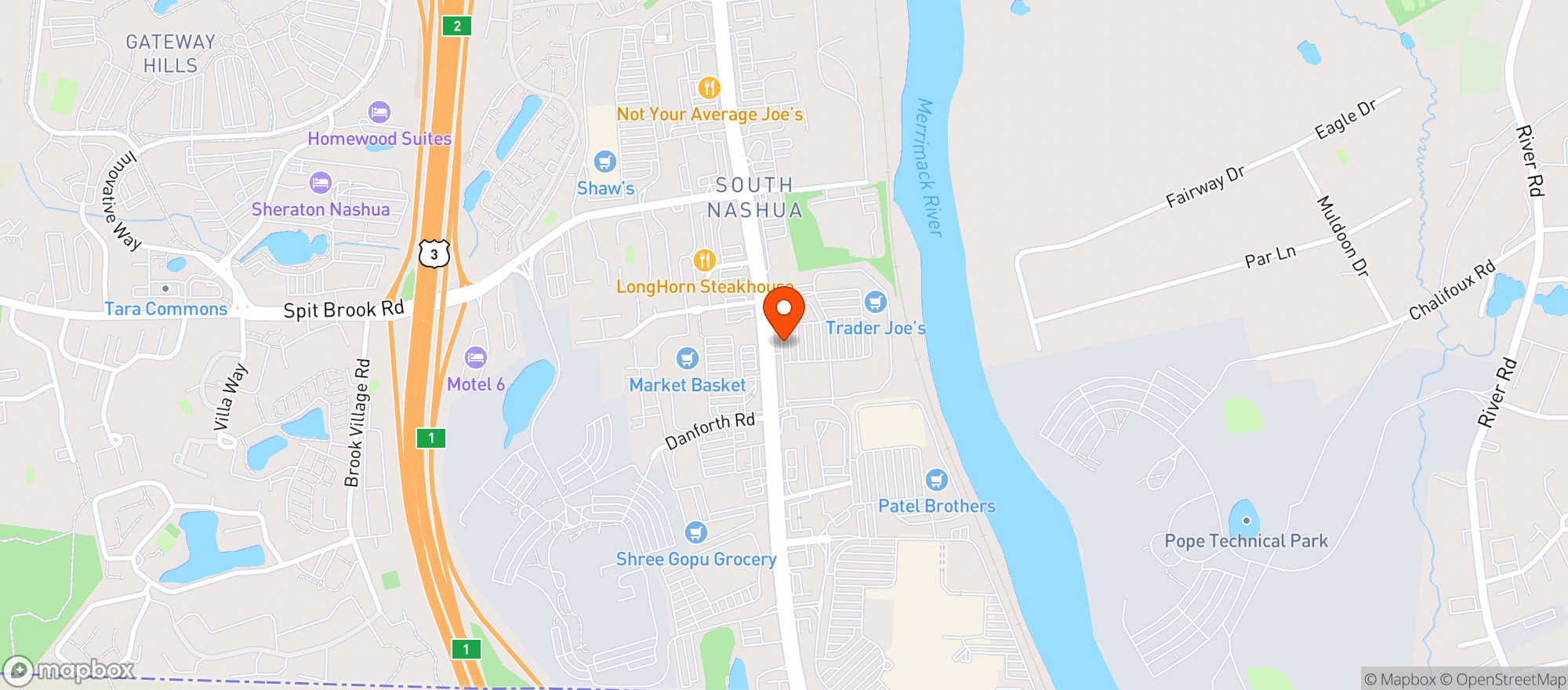 Map showing Whole Foods Market
