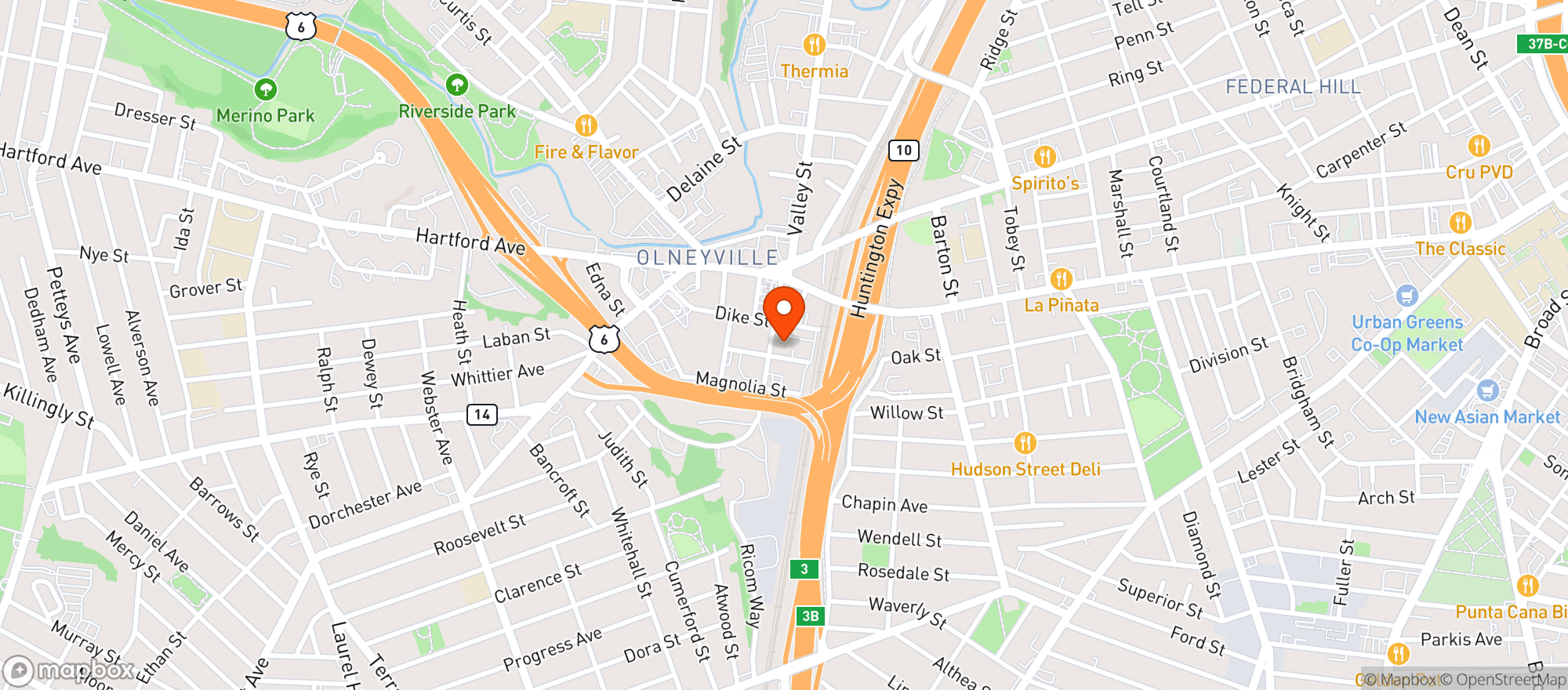Map showing Dye House