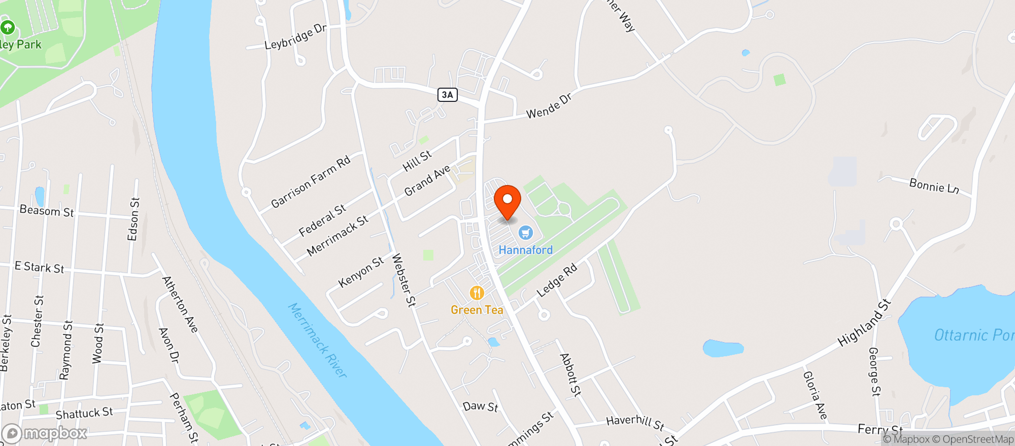Map showing Hannaford