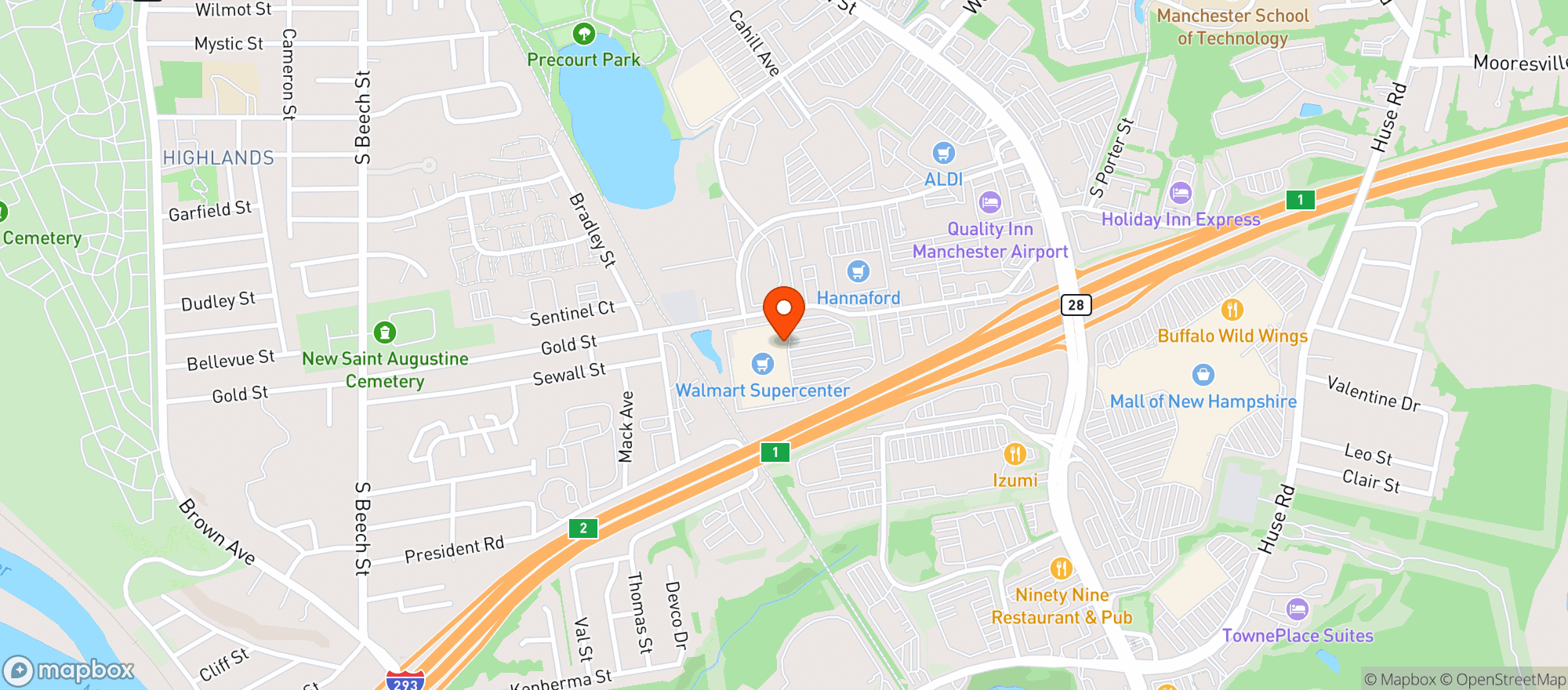 Map showing Walmart Supercenter