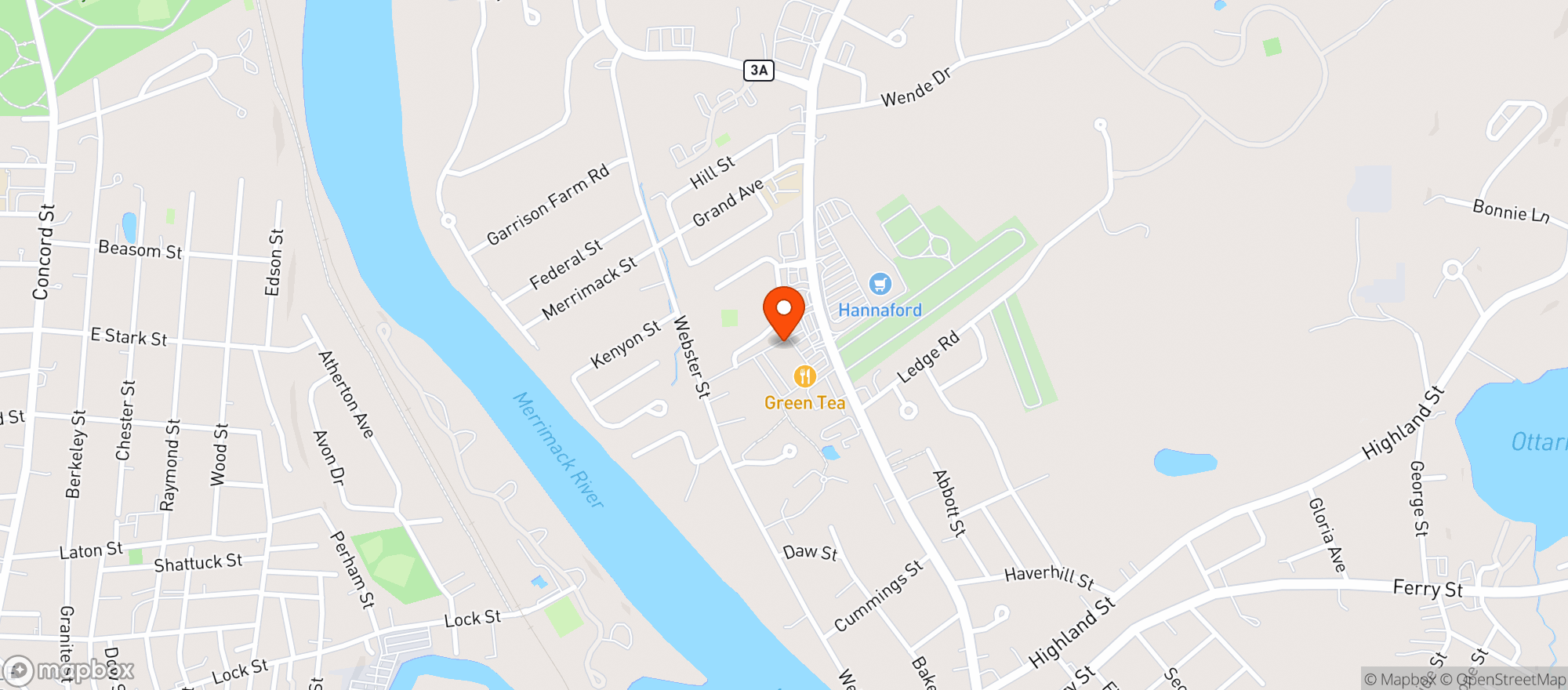 Map showing Back Street Bar & Grill